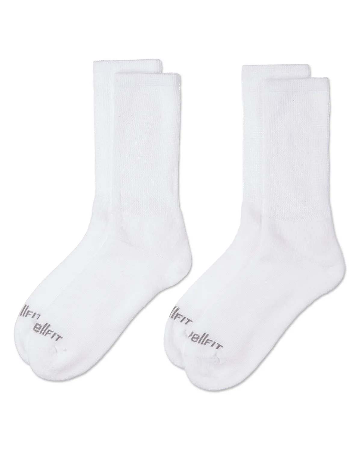 2 Pair Pack Diabetic Full Cushioned Crew Socks