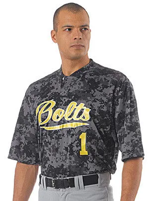 A4 Two-Button Camo Baseball Jersey