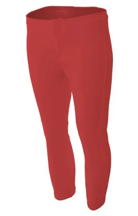 A4 Women's Elastic Waist Softball Pant