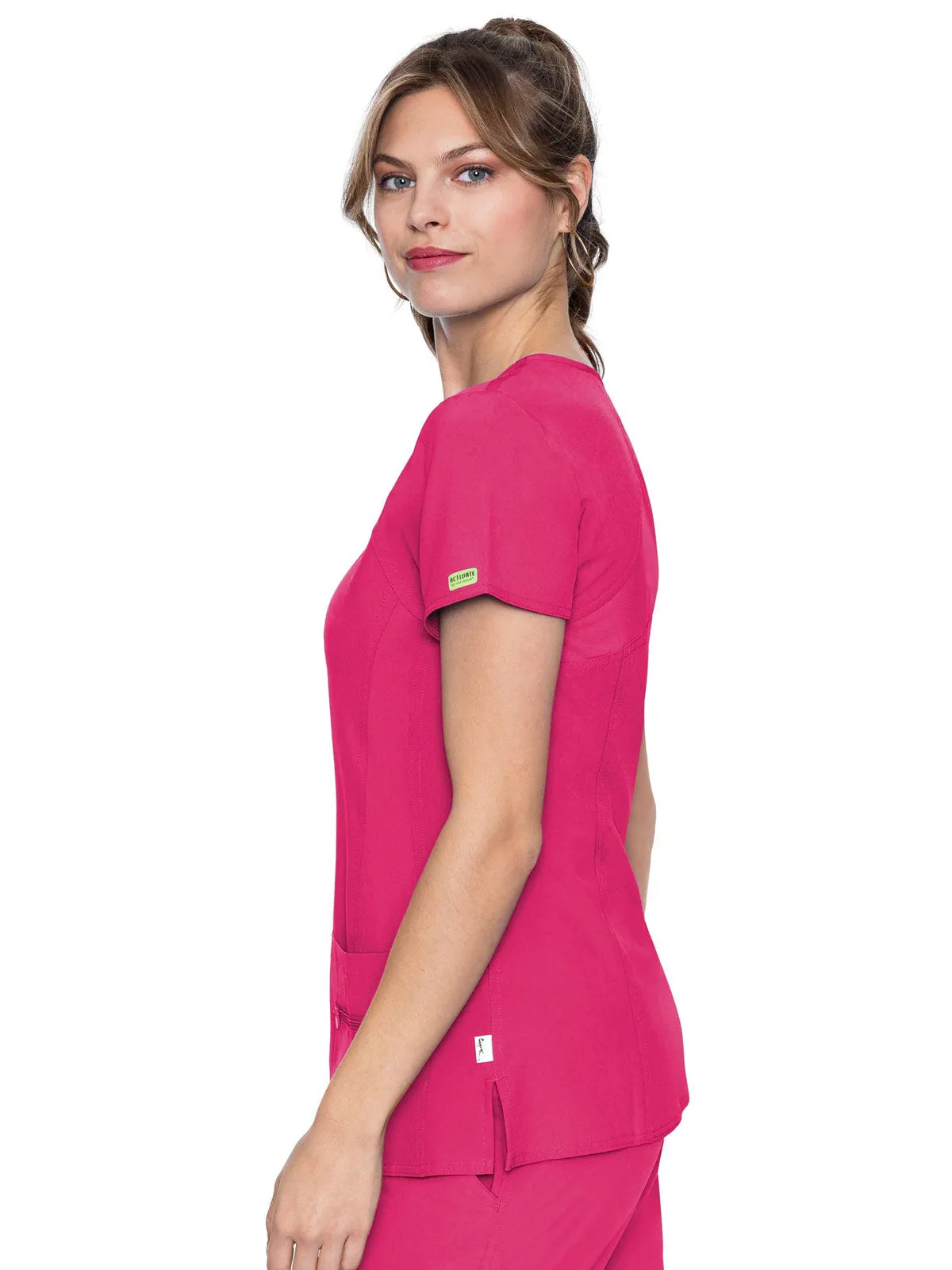 Activate - Women's Refined V-Neck Solid Scrub Top