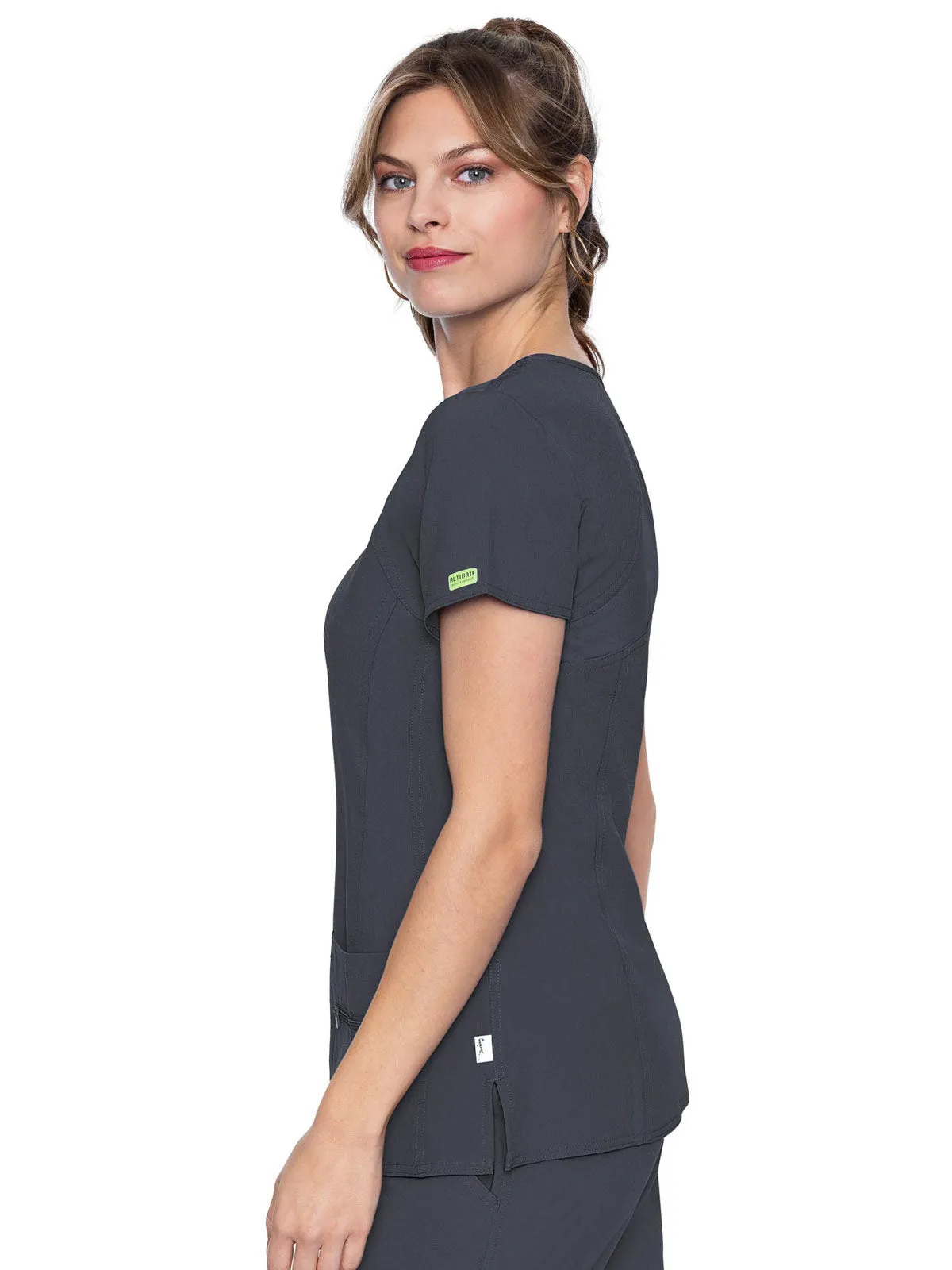 Activate - Women's Refined V-Neck Solid Scrub Top