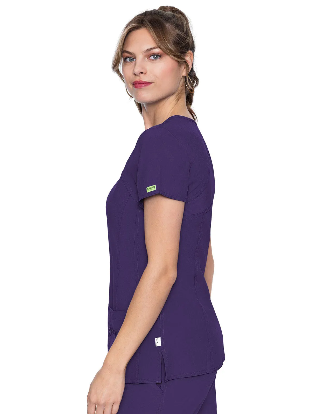 Activate - Women's Refined V-Neck Solid Scrub Top