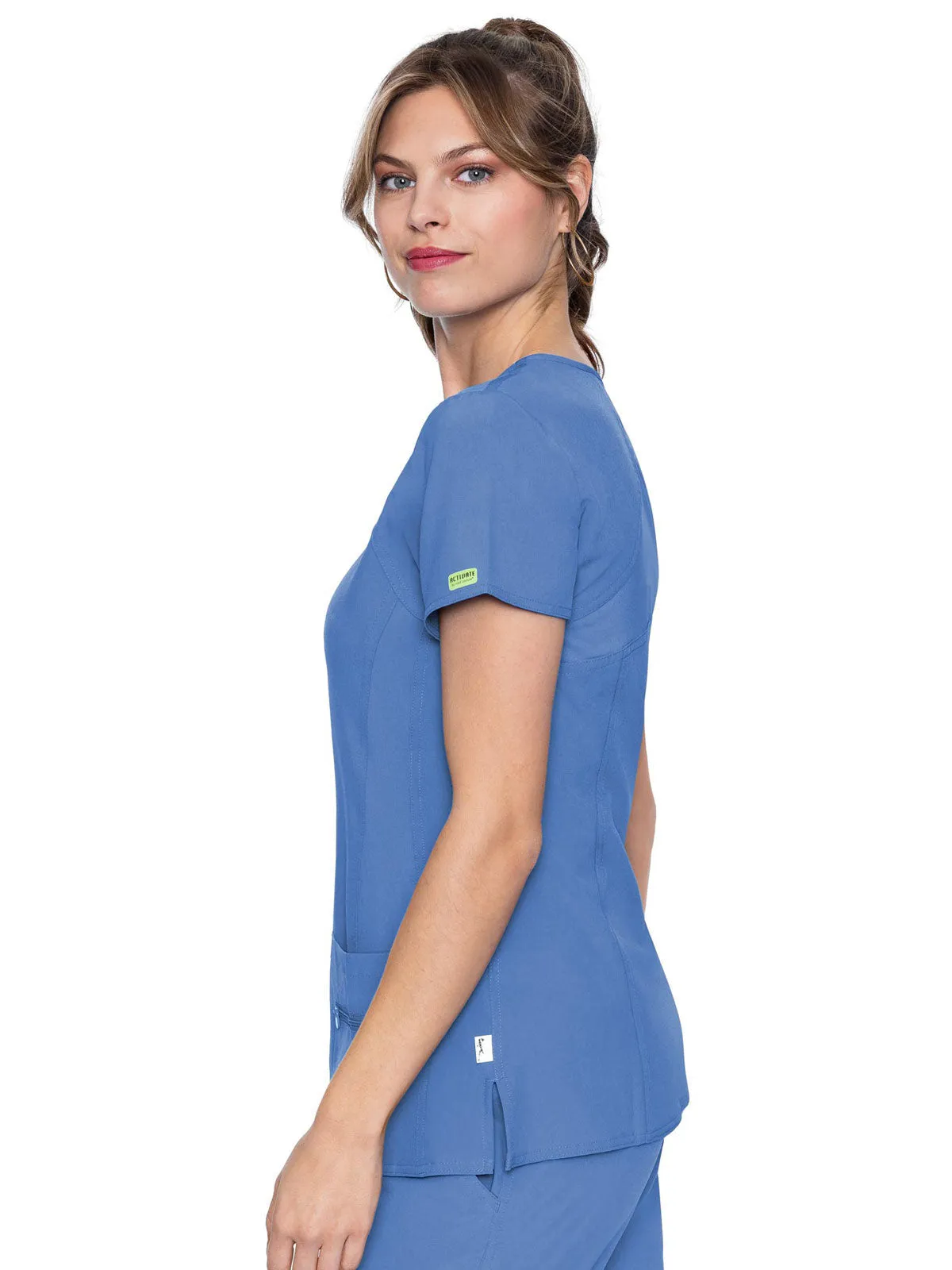 Activate - Women's Refined V-Neck Solid Scrub Top