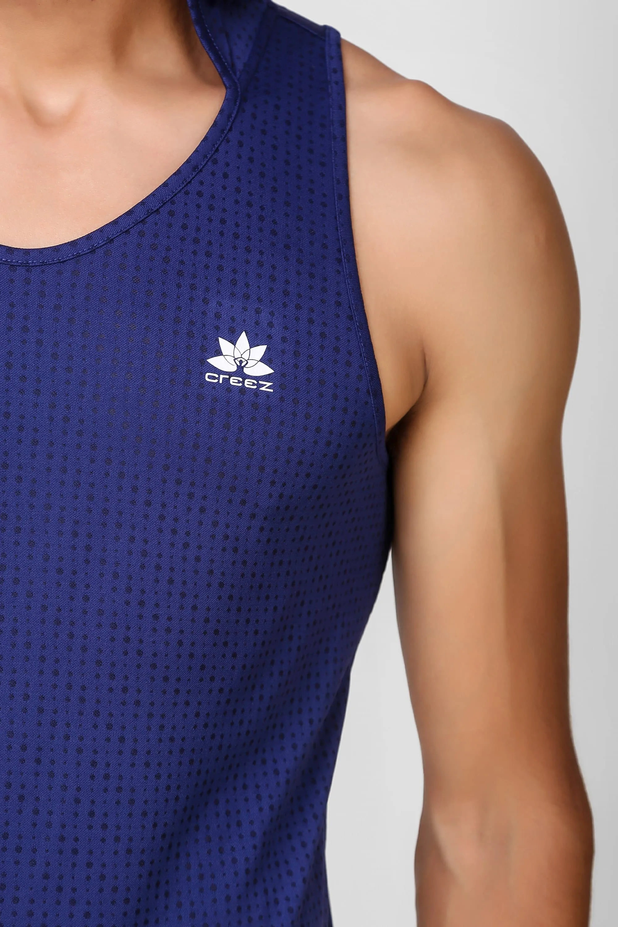 Active Hooded Sleeveless Navy T-shirt