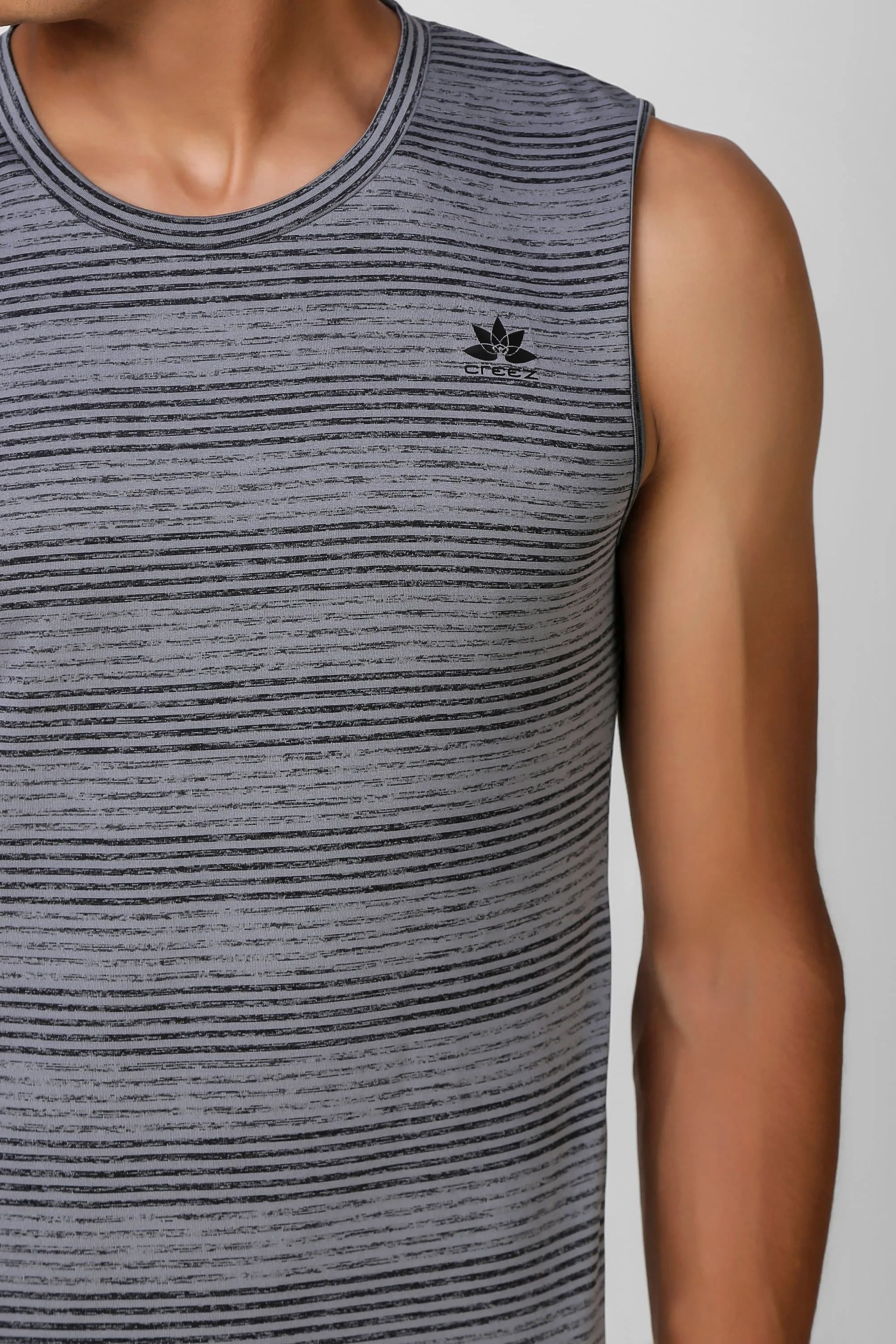 Active Striped Sleeveless Tshirt