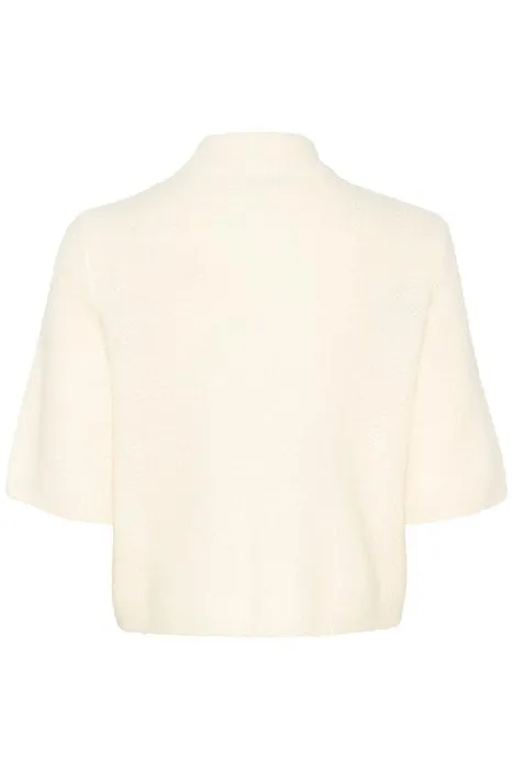 AlphaGZ SS Short Cardigan - Ivory