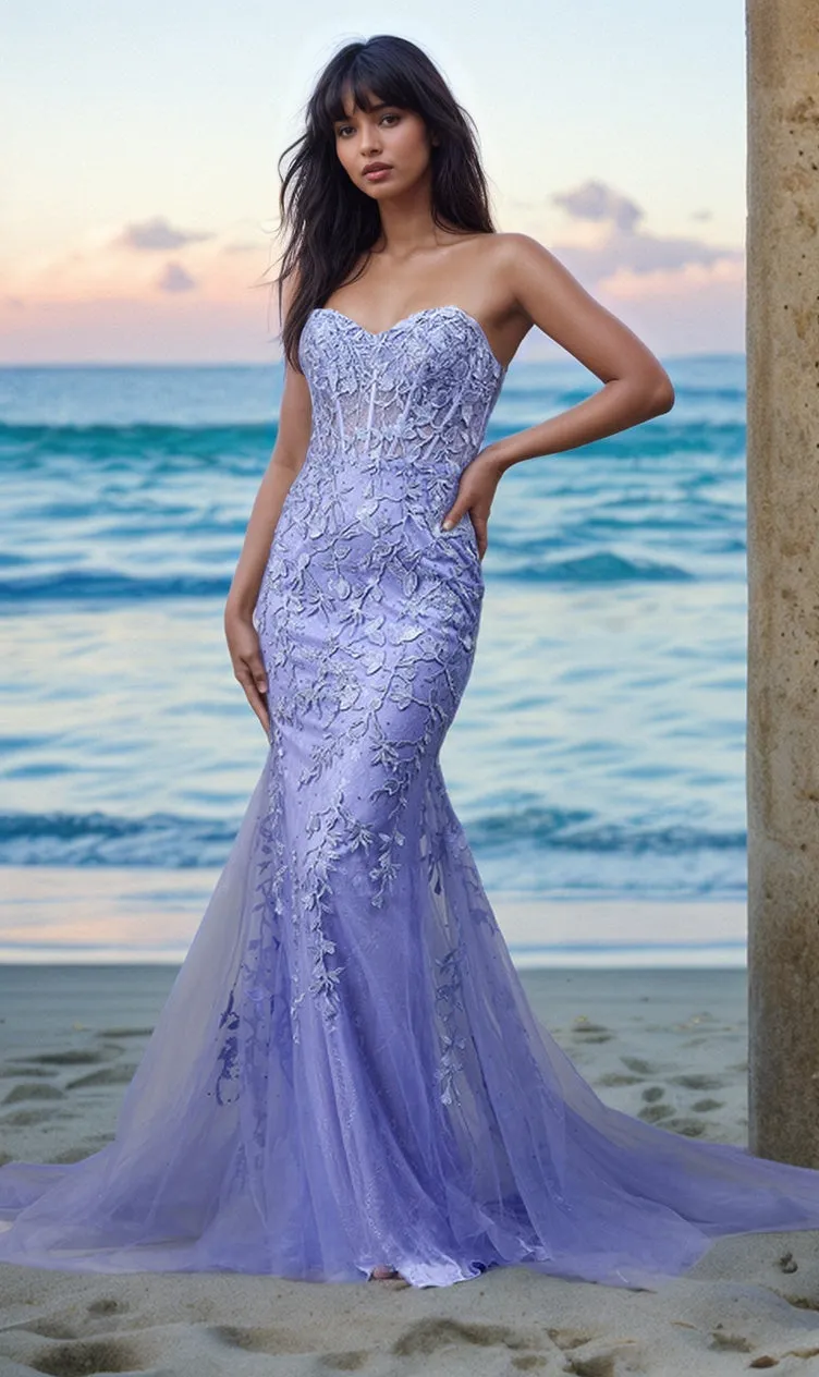 Amelia Couture Long Formal Dress 7024