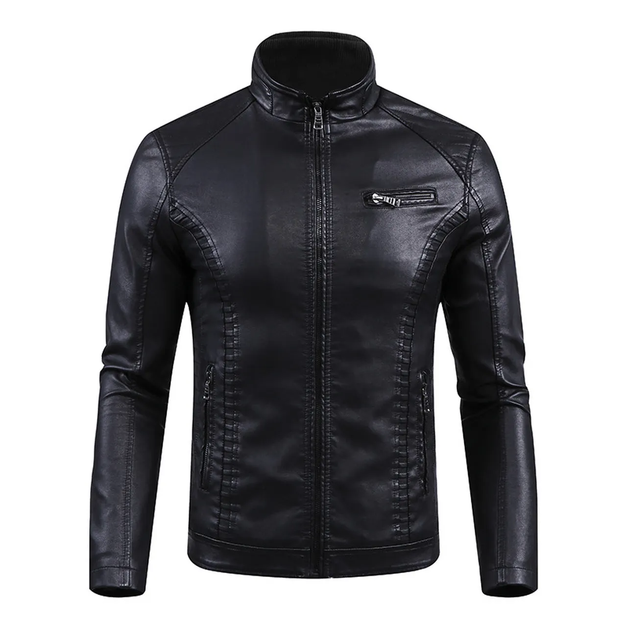 American Slim Fit Lambskin Leather Jacket