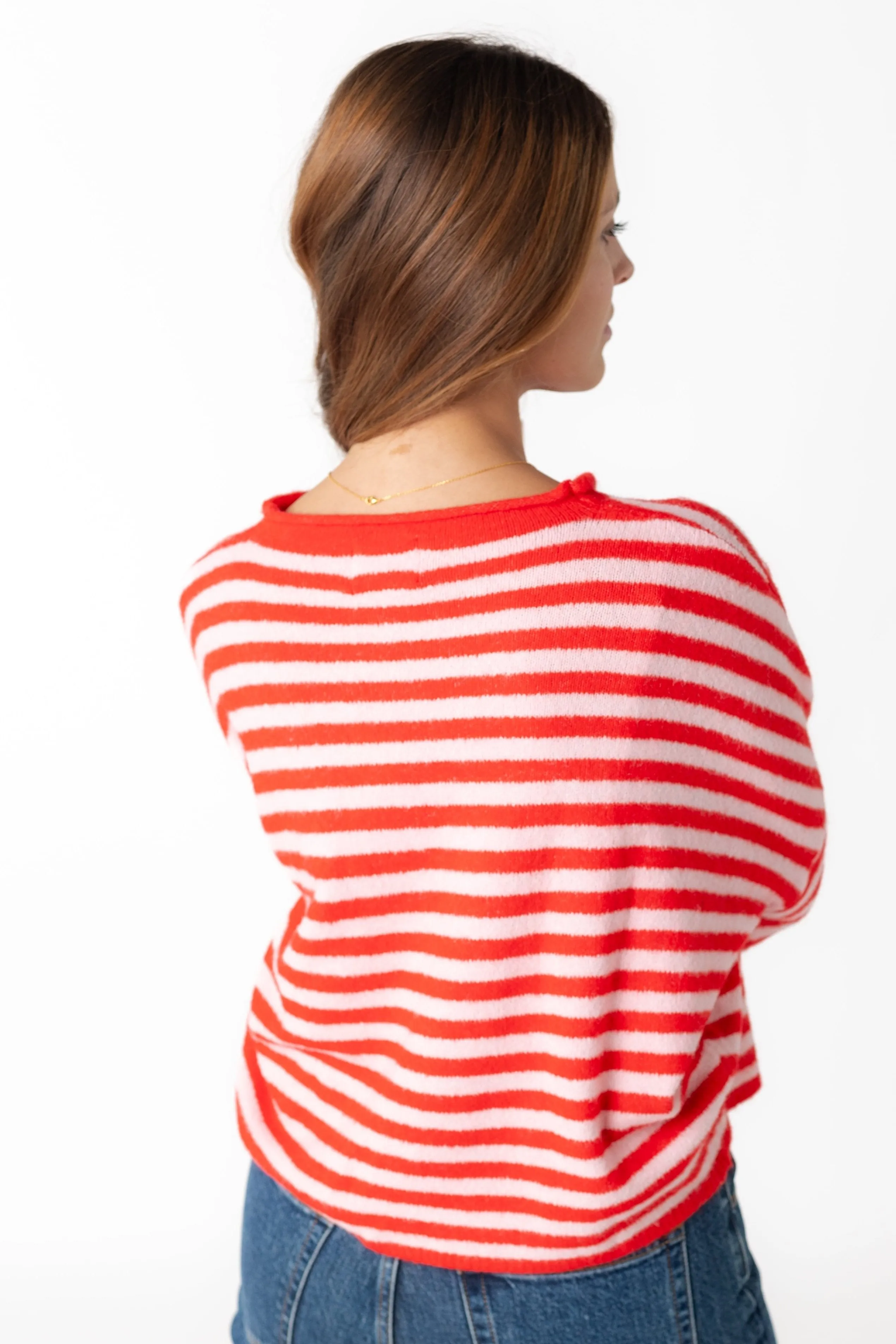 Aria Soft Stripe Cardigan