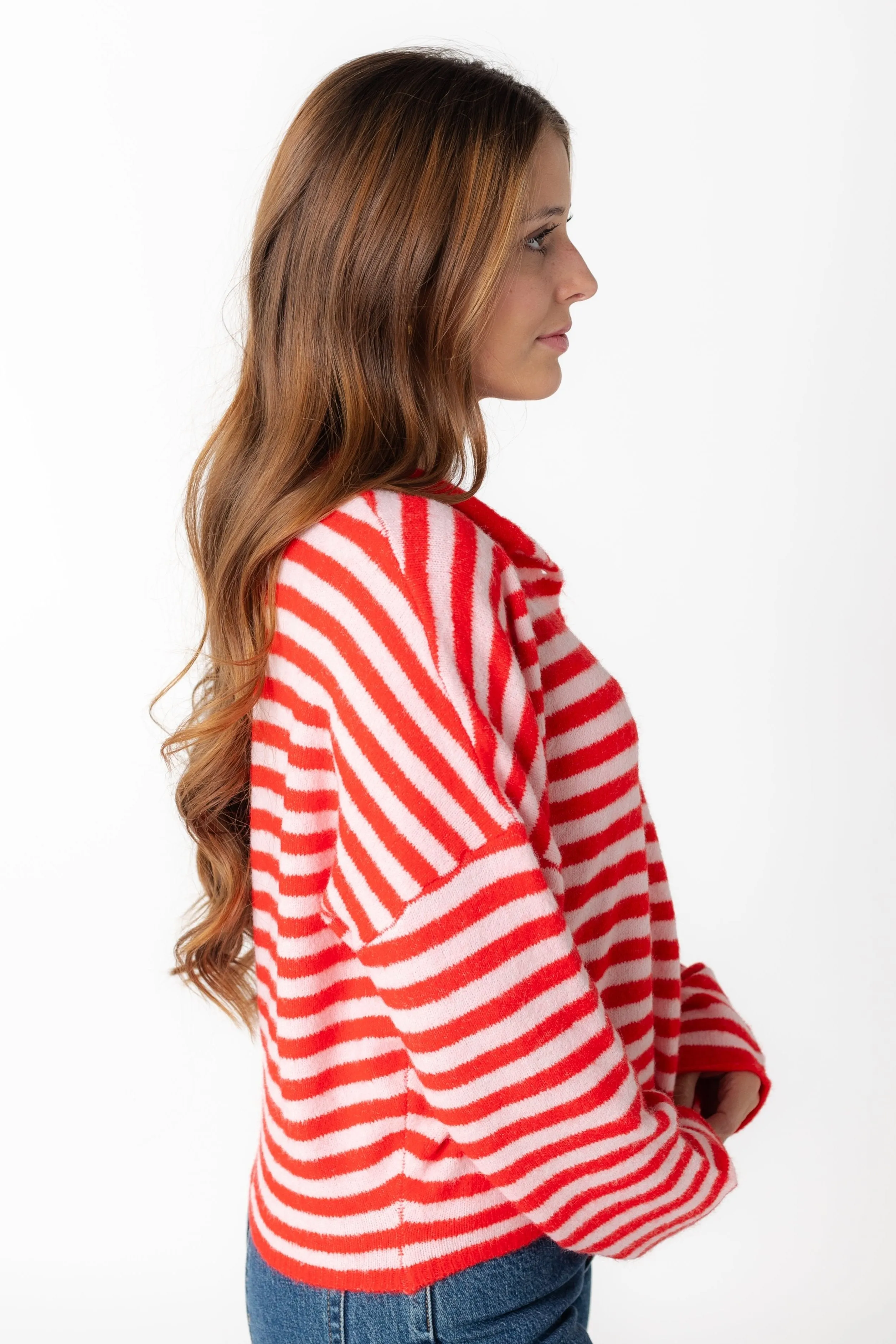 Aria Soft Stripe Cardigan