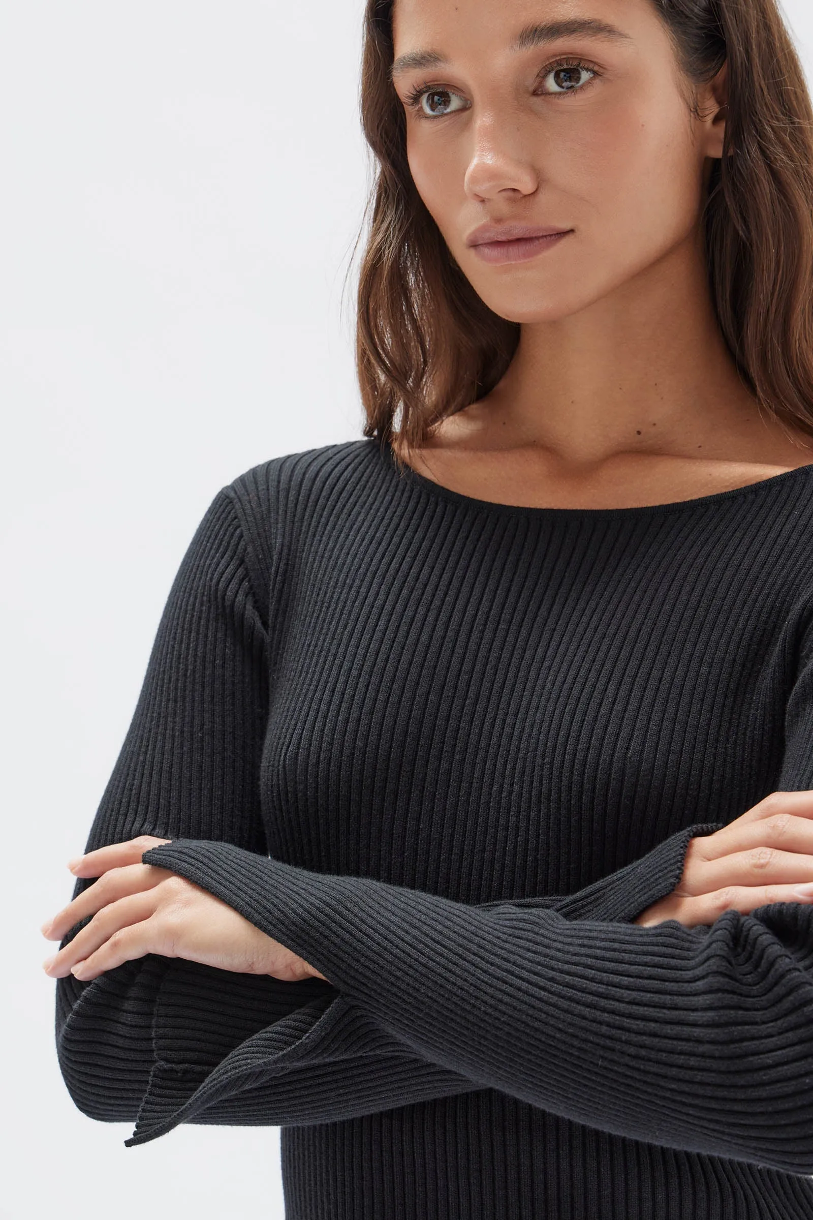 Bateau Knit Top