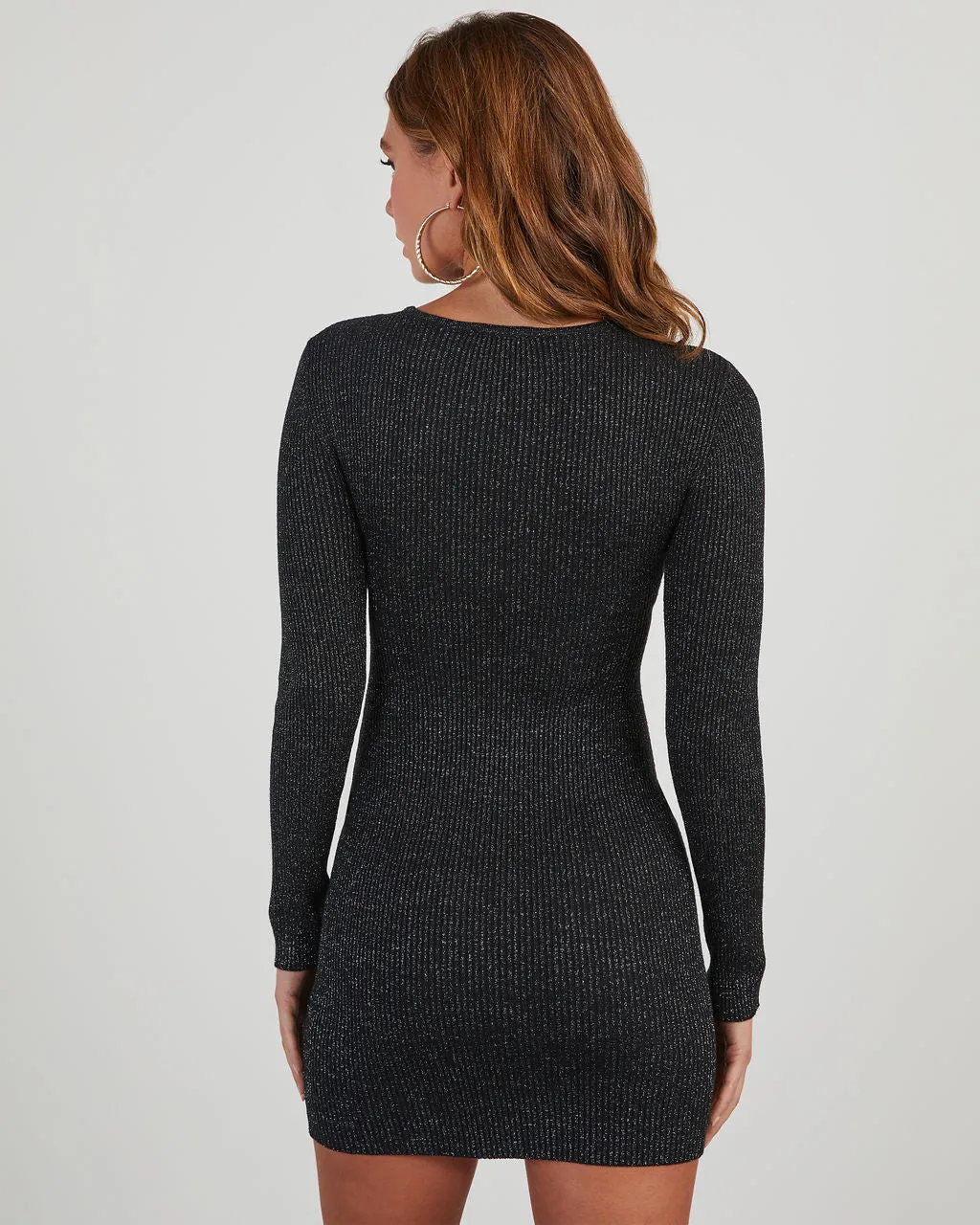 Beatrix Metallic Knit Mini Dress