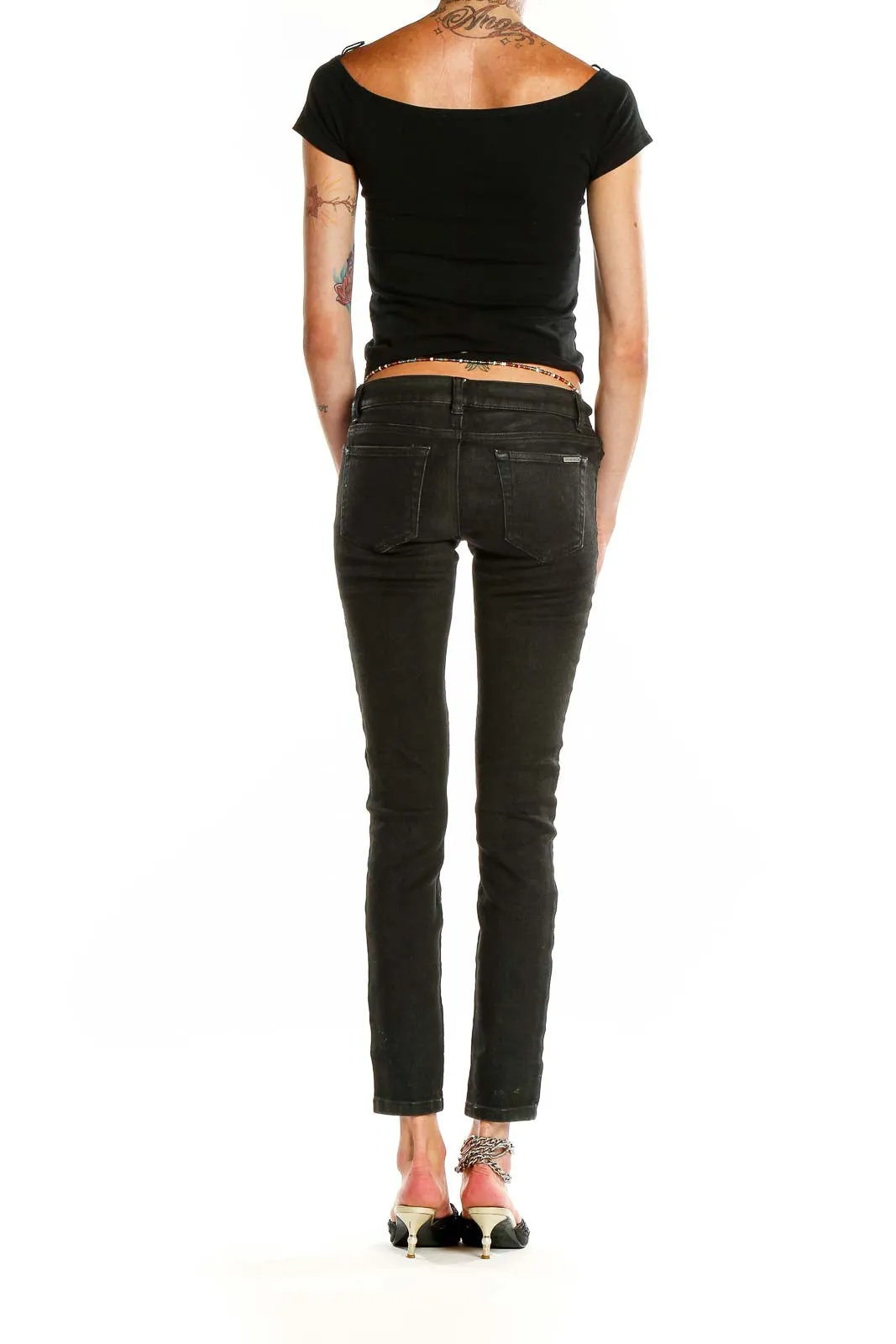 Black Slim-Fit Denim Jeans