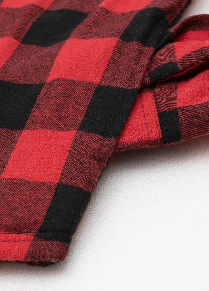 Boys Sherpa Lined Flannel Plaid Shirt Jacket,Hooded Flannel Jacket Kids