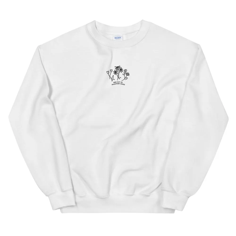 BRB Out of Inventory Space | Embroidered Unisex Sweatshirt | Animal Crossing