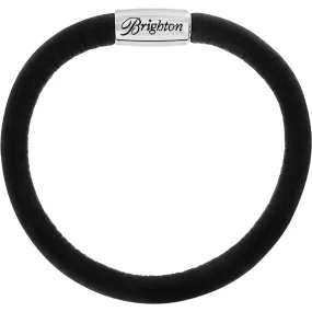 Brighton woodstock black leather bracelet SM