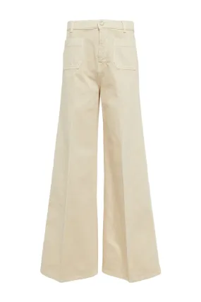 Brompton Neutral High-rise Wide-leg Jeans