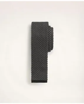 Brooks Brothers Men's Classic Knit Tie Grey/Black