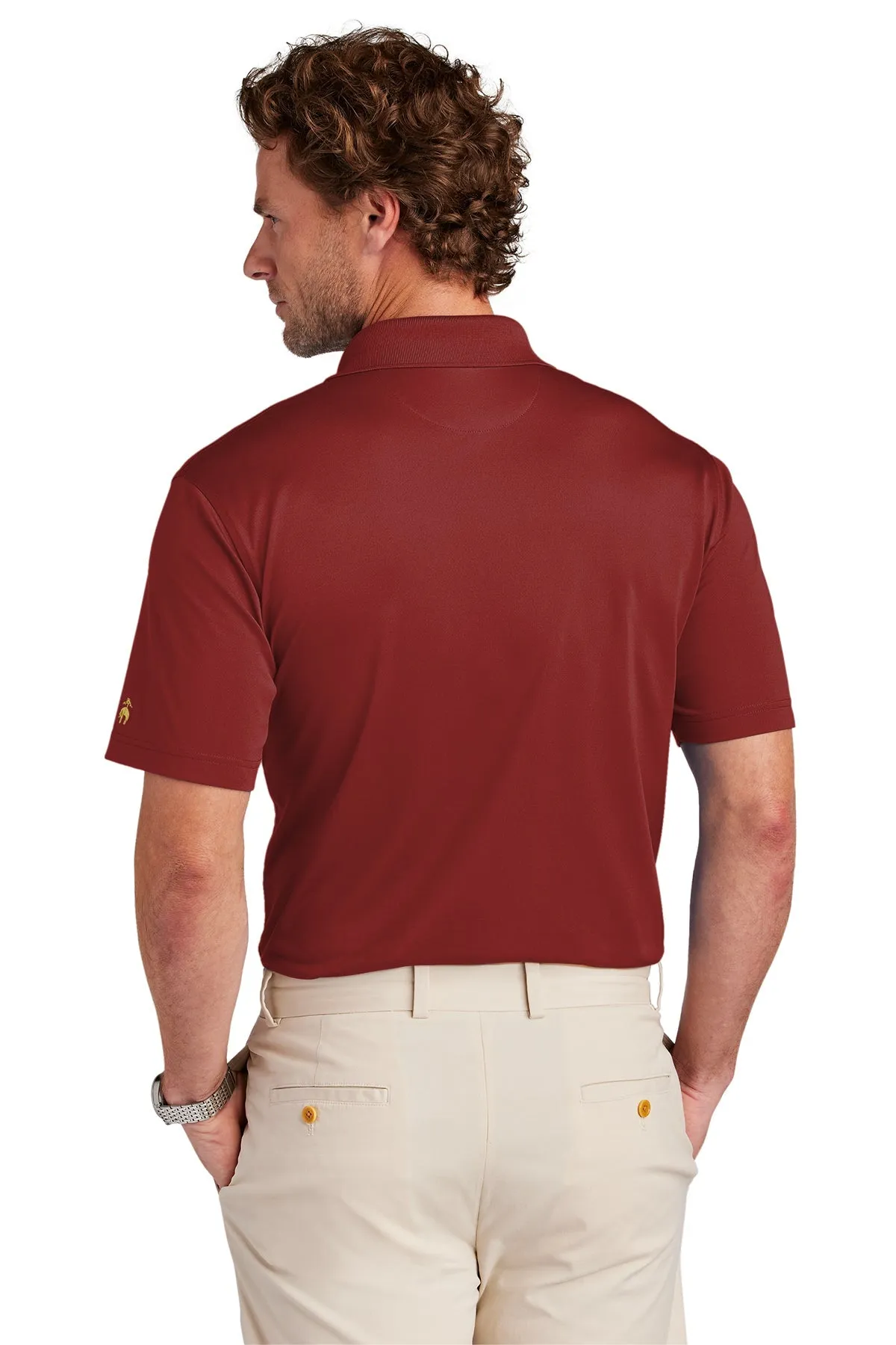 Brooks Brothers Mesh Pique Performance Custom Polos, Rich Red