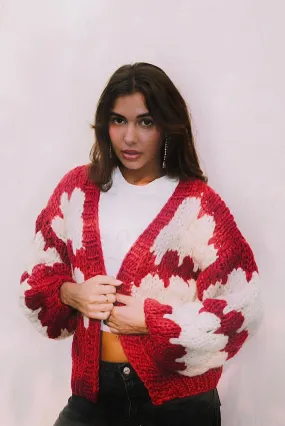 Candy Cane Kisses Cardigan