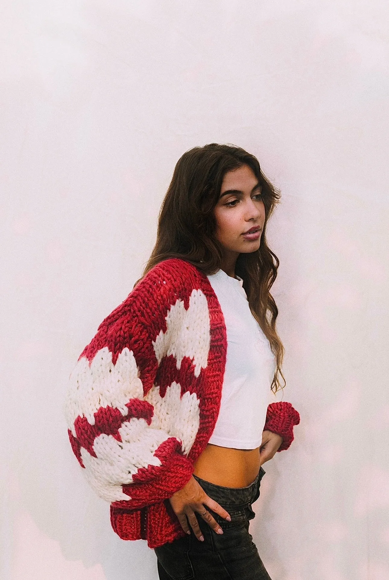 Candy Cane Kisses Cardigan