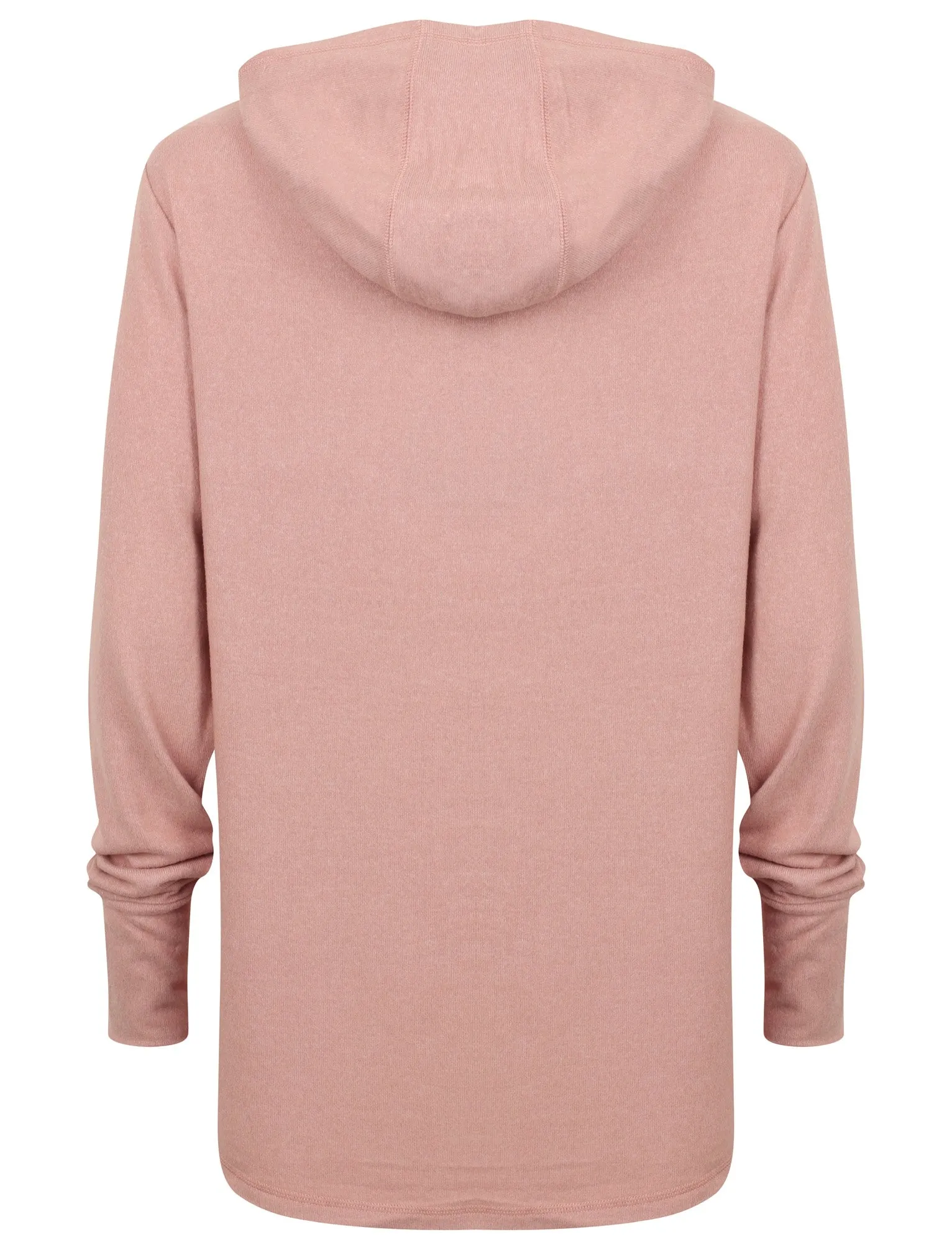 Capsure Brushed Jersey Knit Pullover Hoodie In Dusky Pink - Tokyo Laundry Active