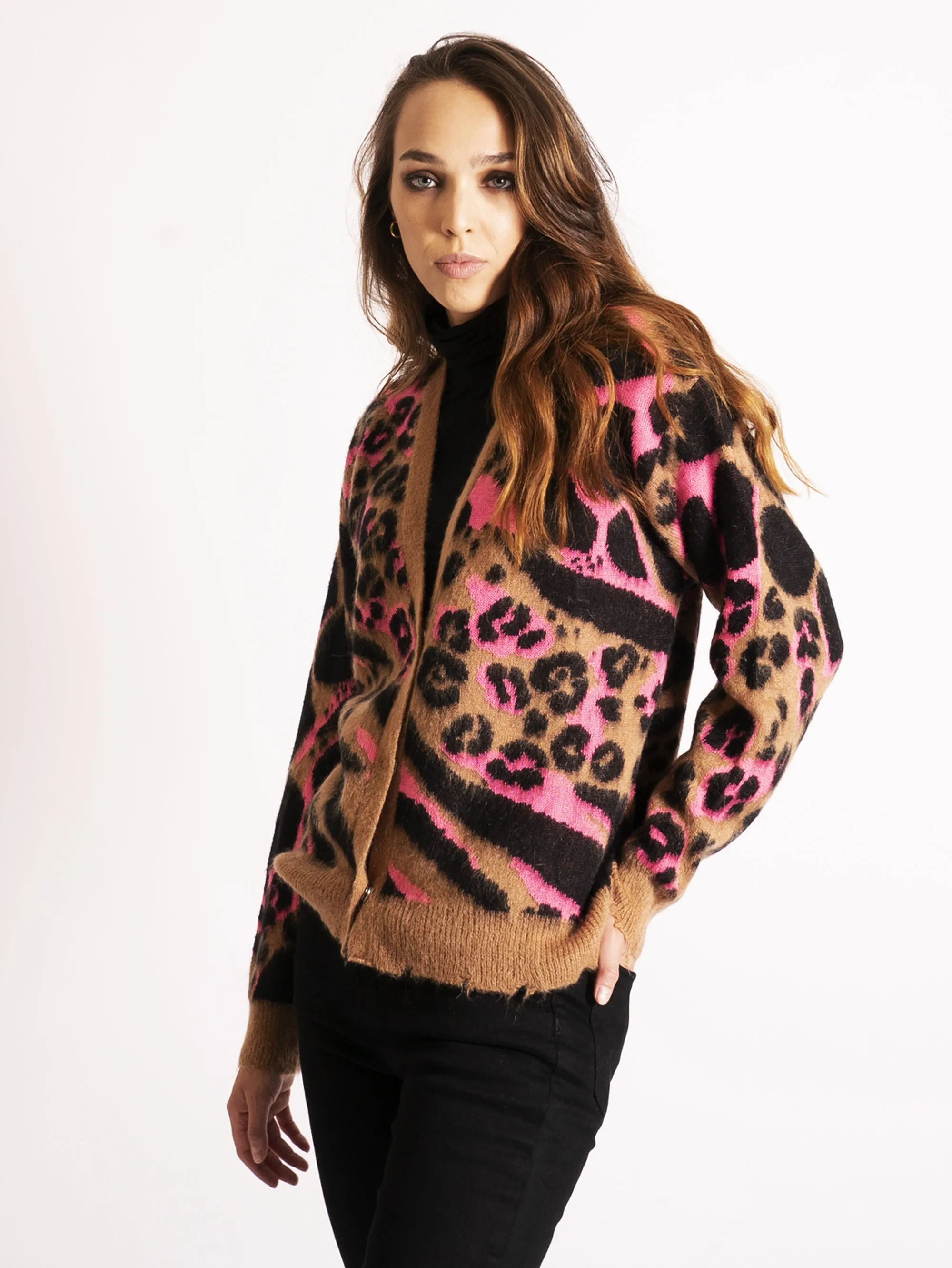 Cardigan Jacquard Multicolor