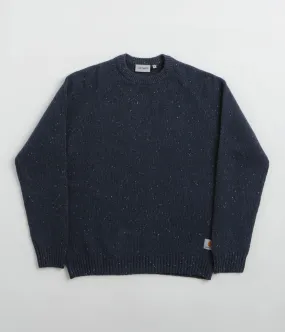 Carhartt Anglistic Crewneck Sweatshirt - Speckled Air Force Blue