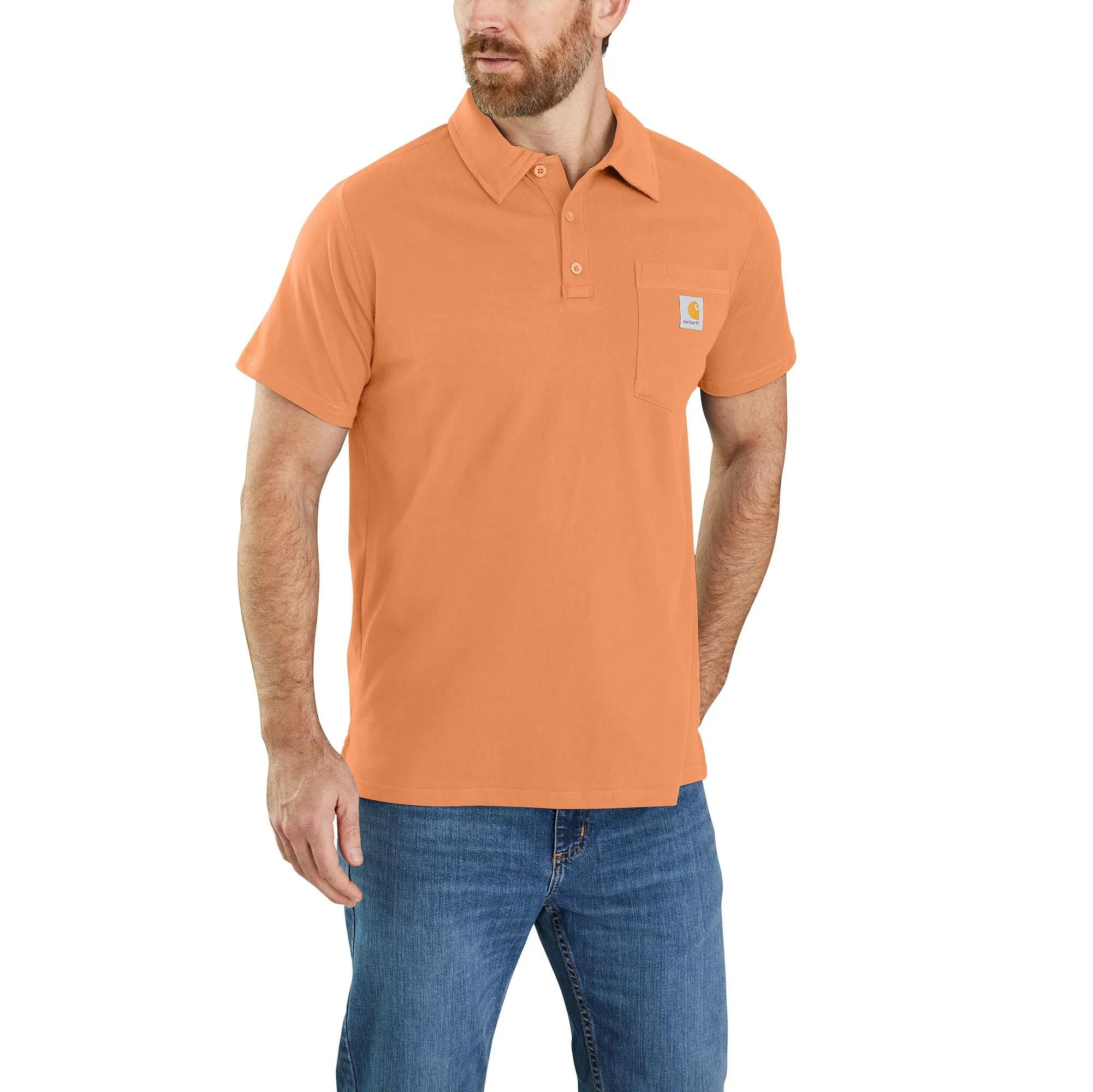 Carhartt Men's Force Delmont Short Sleeve Pocket Polo