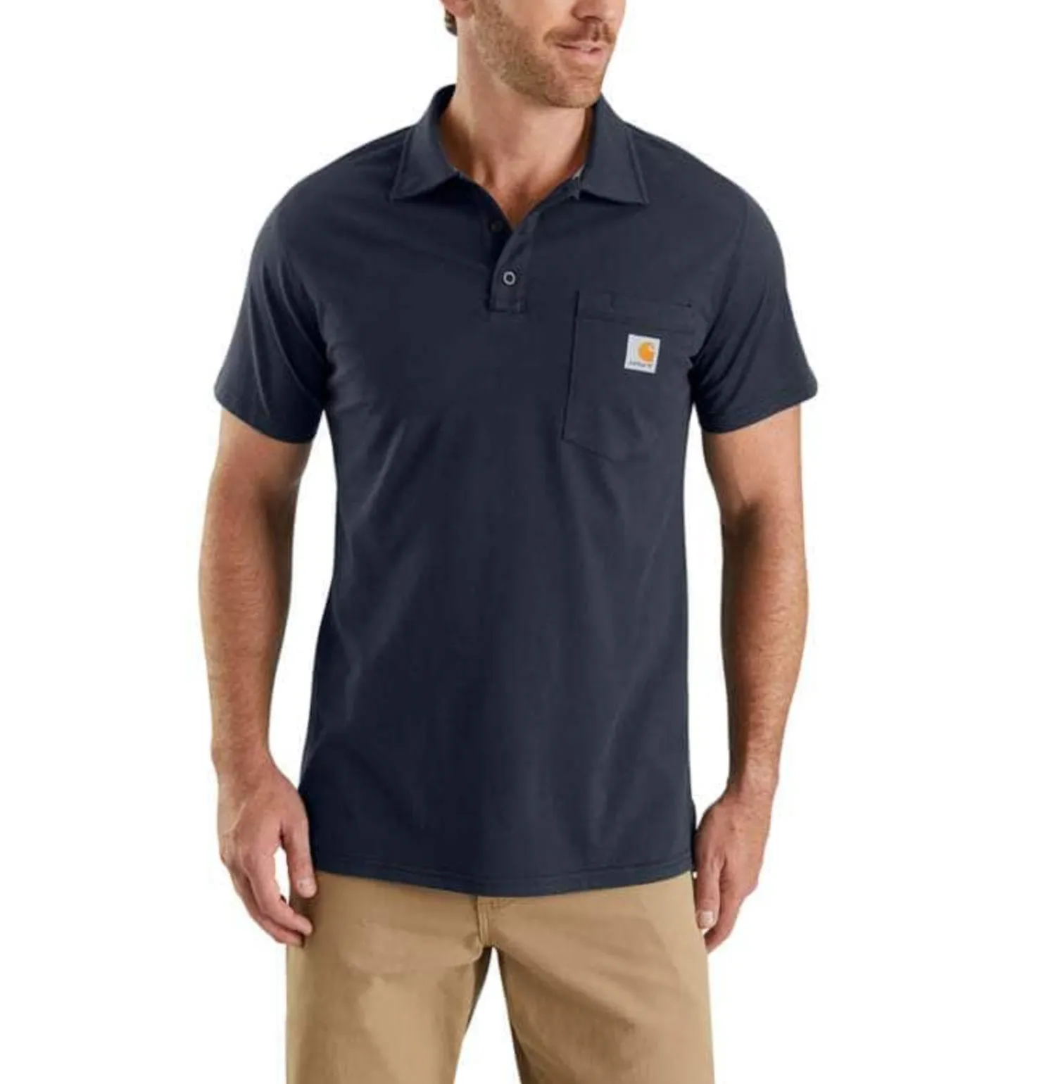 Carhartt Men's Force Delmont Short Sleeve Pocket Polo