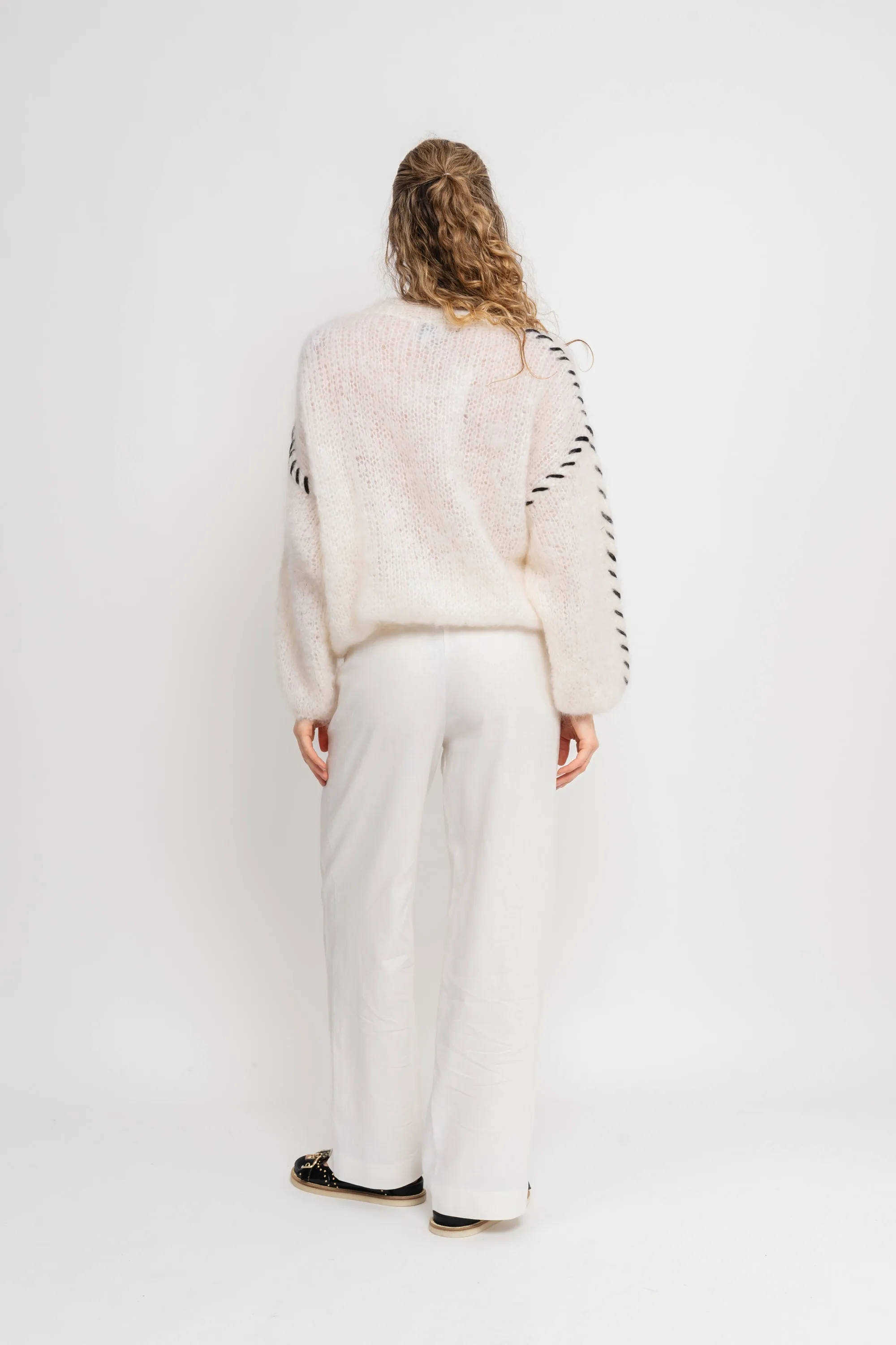 Catia Mohair Stitch Pullover - White