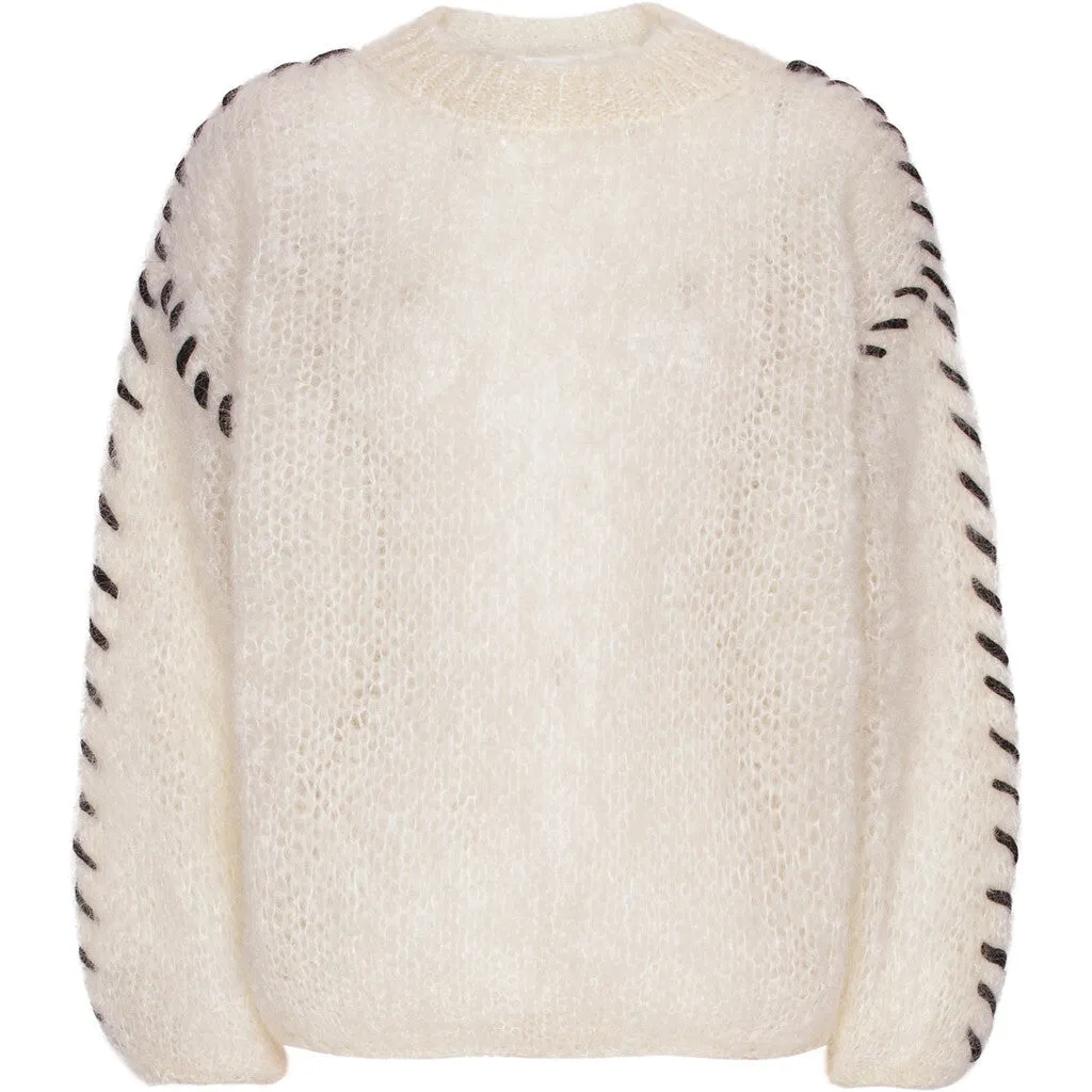 Catia Mohair Stitch Pullover - White