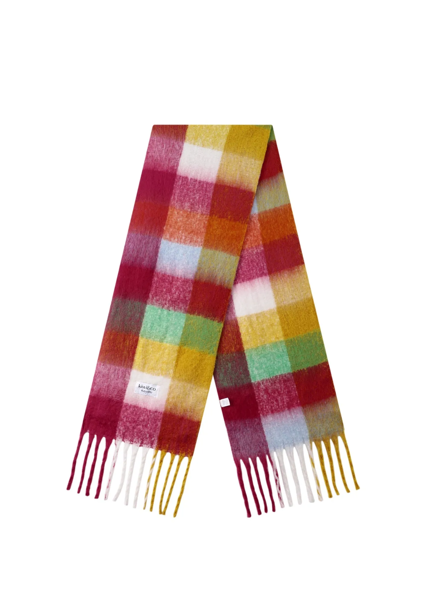 Checked Rainbow Scarf