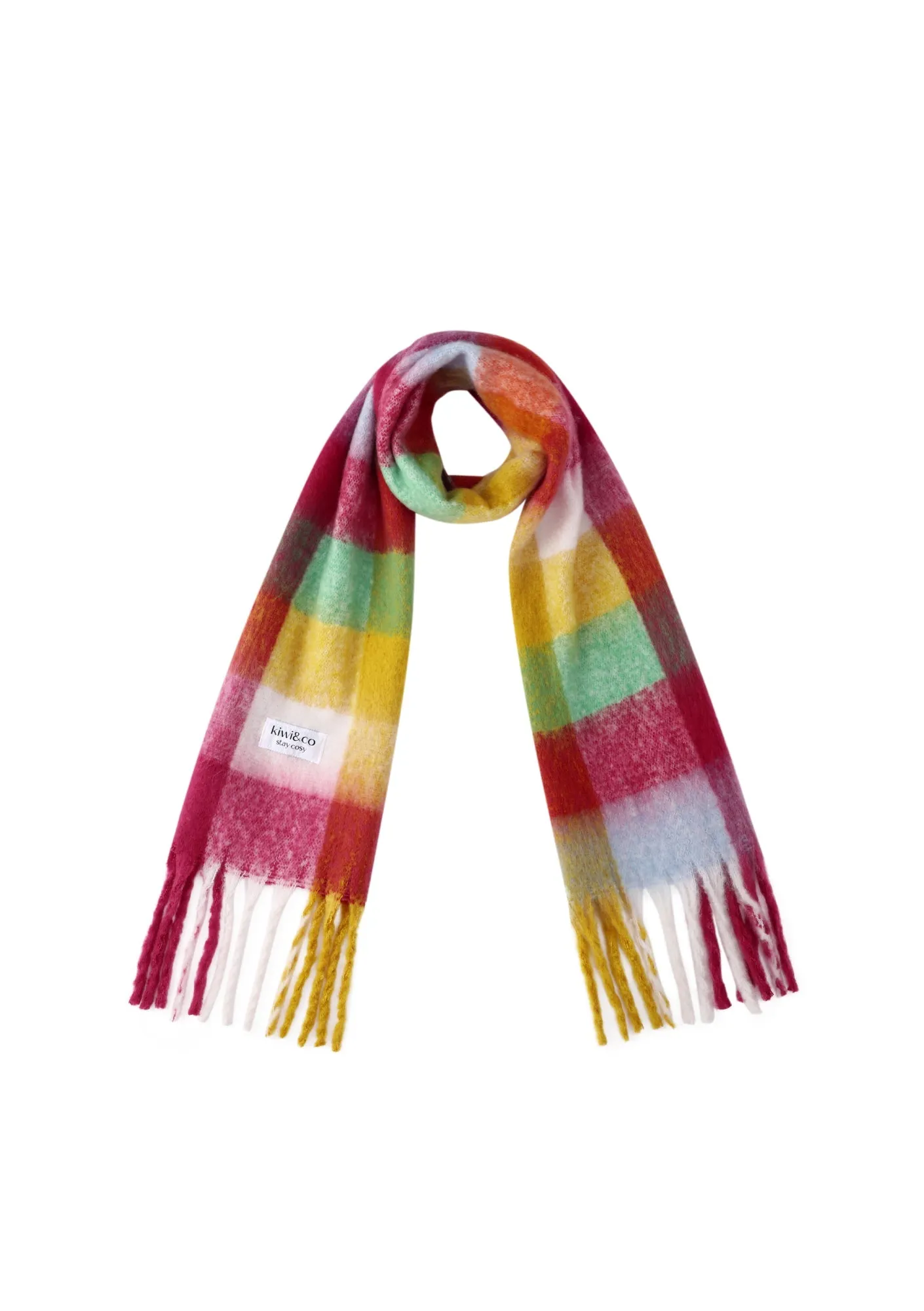 Checked Rainbow Scarf