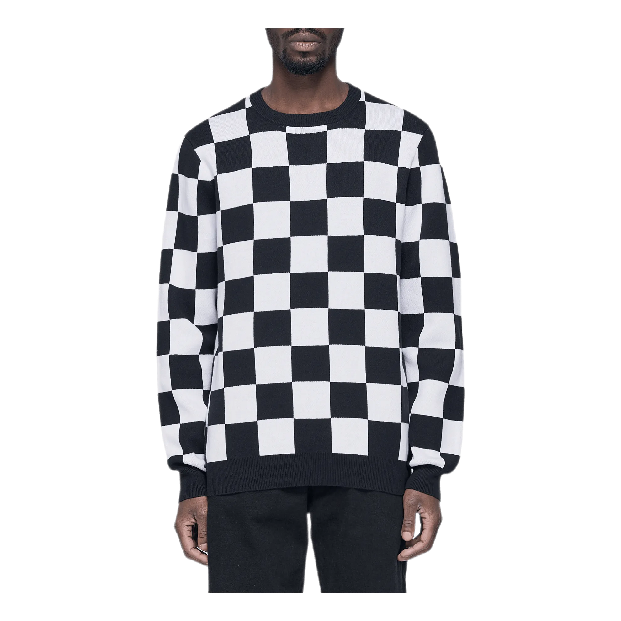 Checker Sweater Black