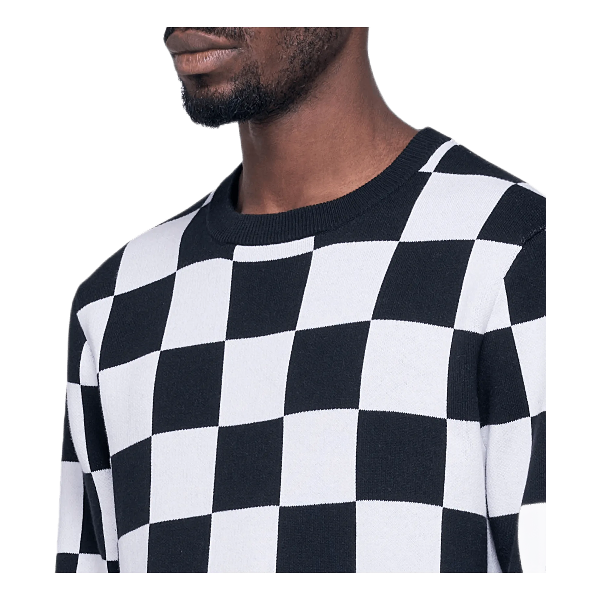 Checker Sweater Black