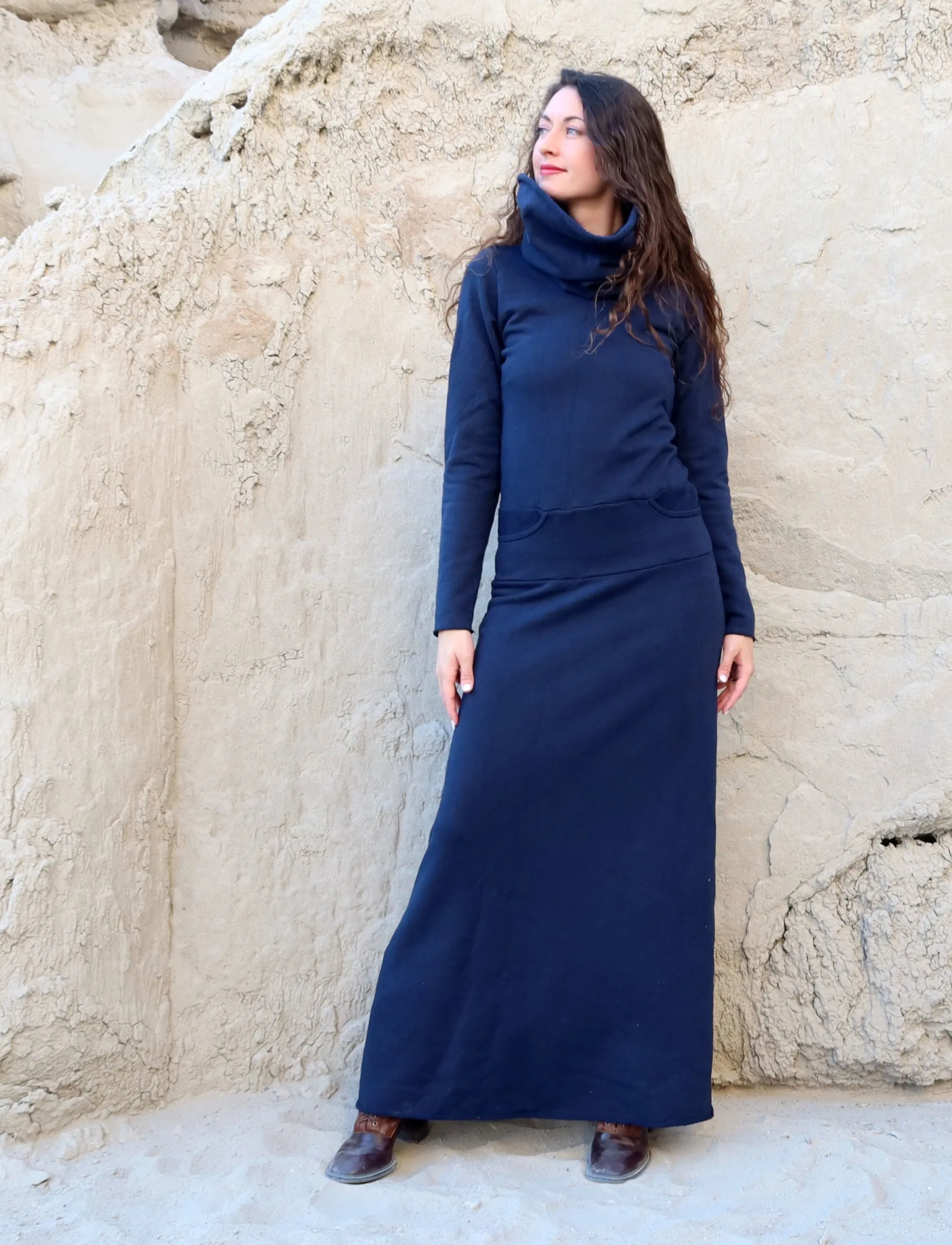 Chunky Cowl Darjeeling Simplicity Long Dress