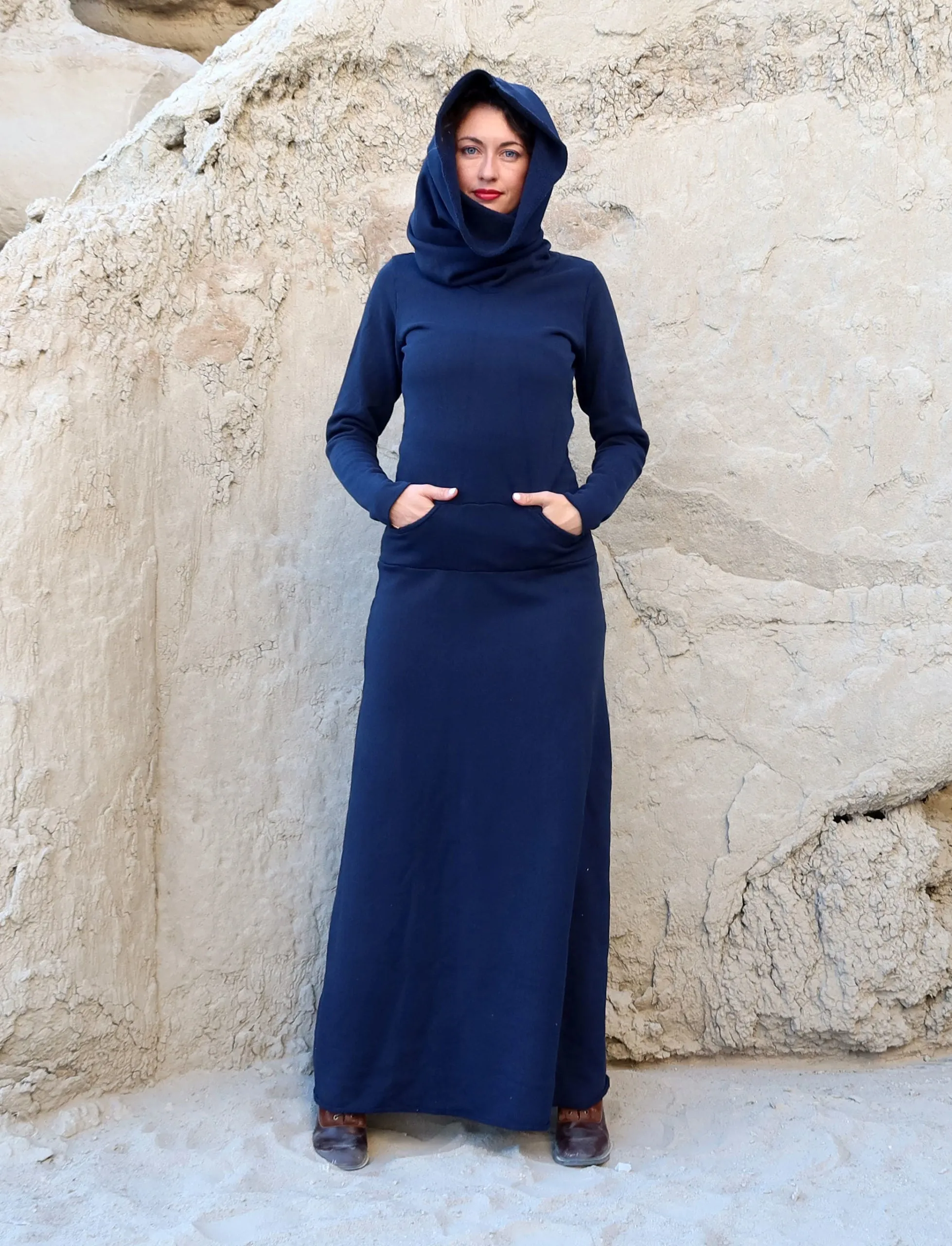 Chunky Cowl Darjeeling Simplicity Long Dress