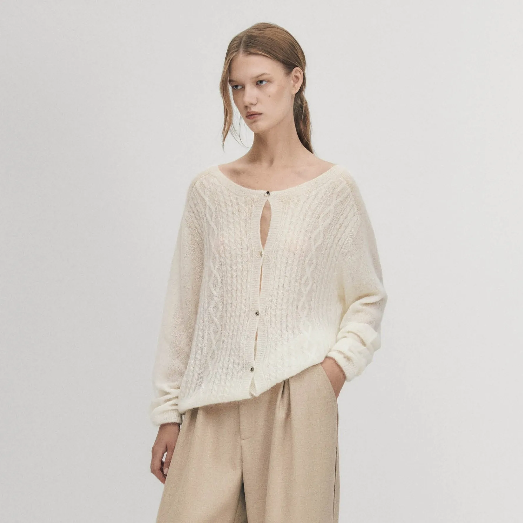 Corden Cream Cardigan