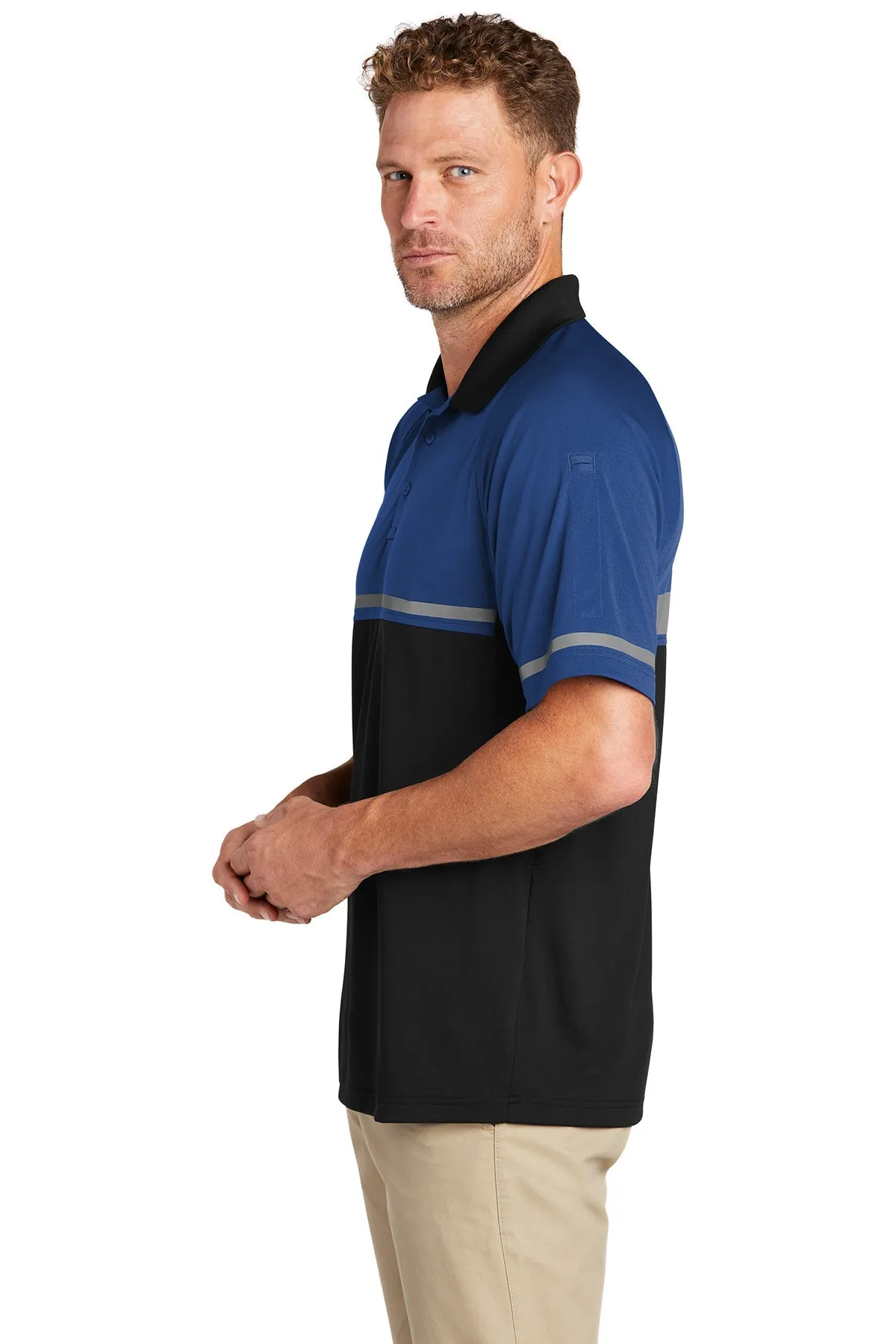 CornerStone Lightweight Enhanced Visibility Polo, Royal/ Black