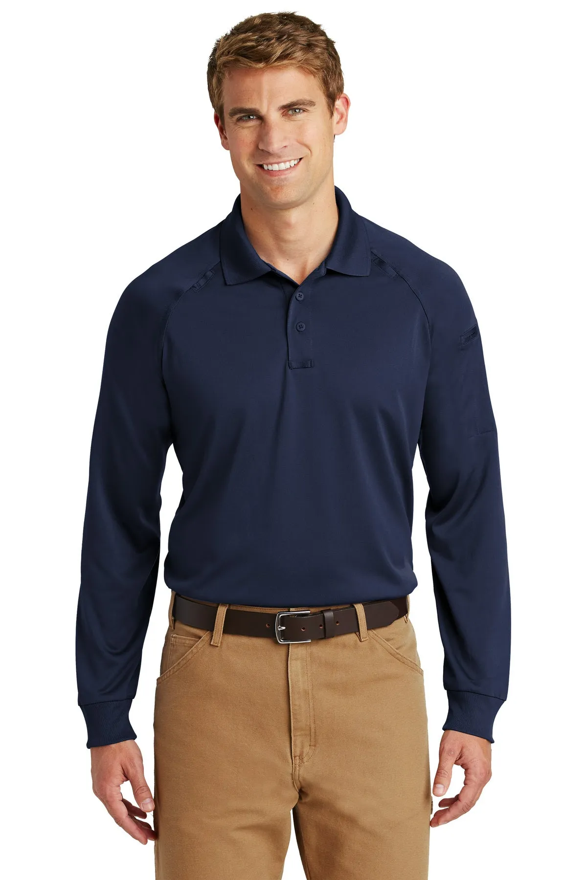 CornerStone Long Sleeve Tactical Polo, Dark Navy