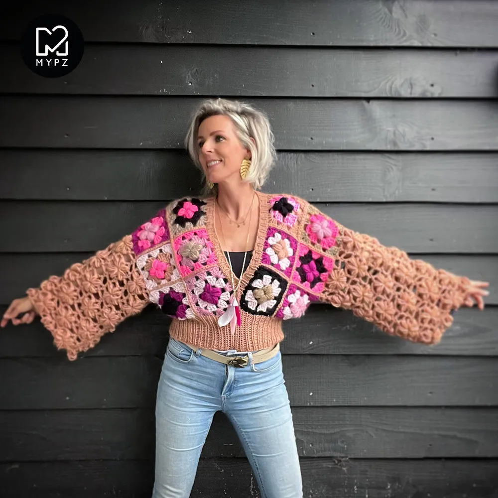 Crochet kit - 3D Flower Top Marley (ENG-NL)