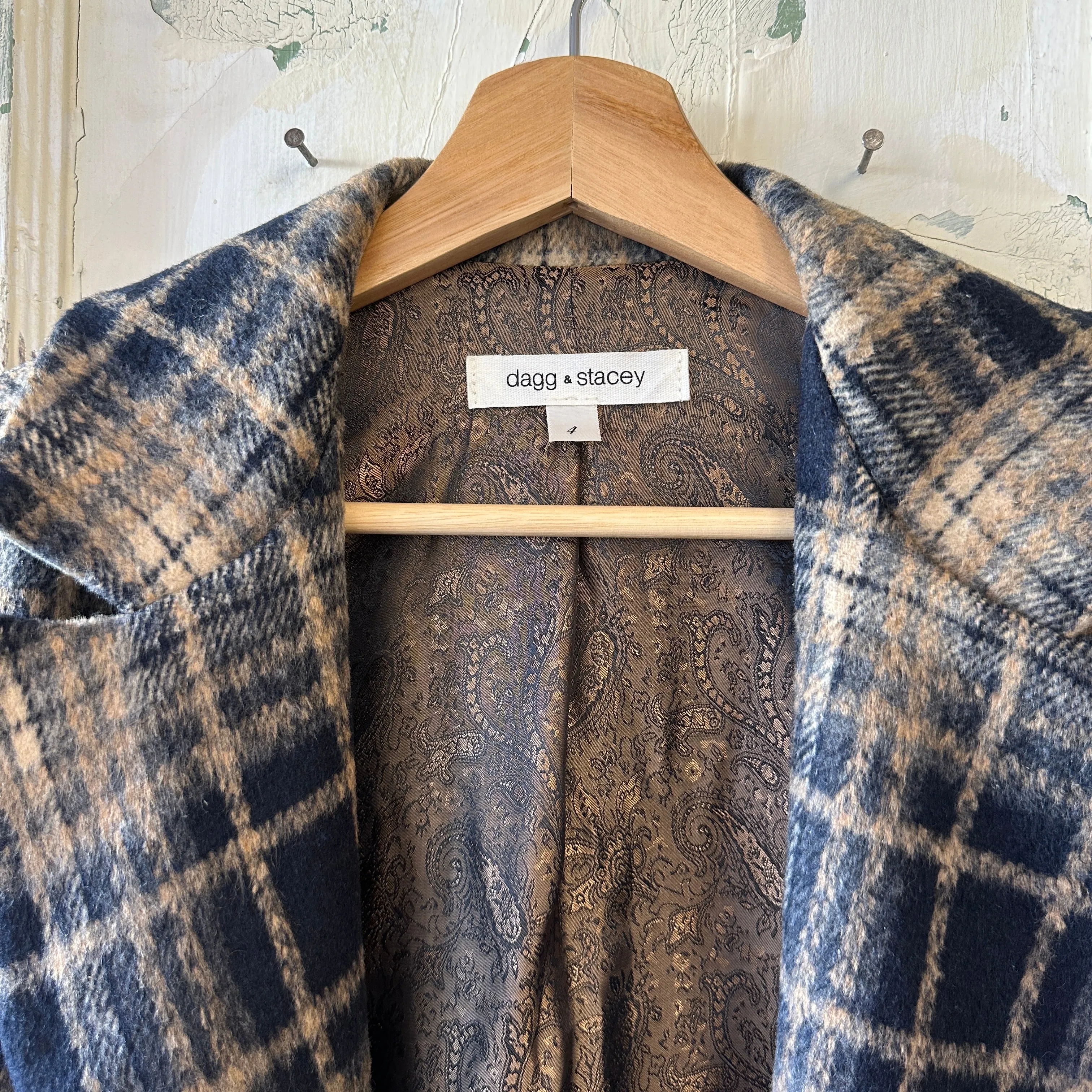 Dagg & Stacey // Harlow Coat Espresso Plaid