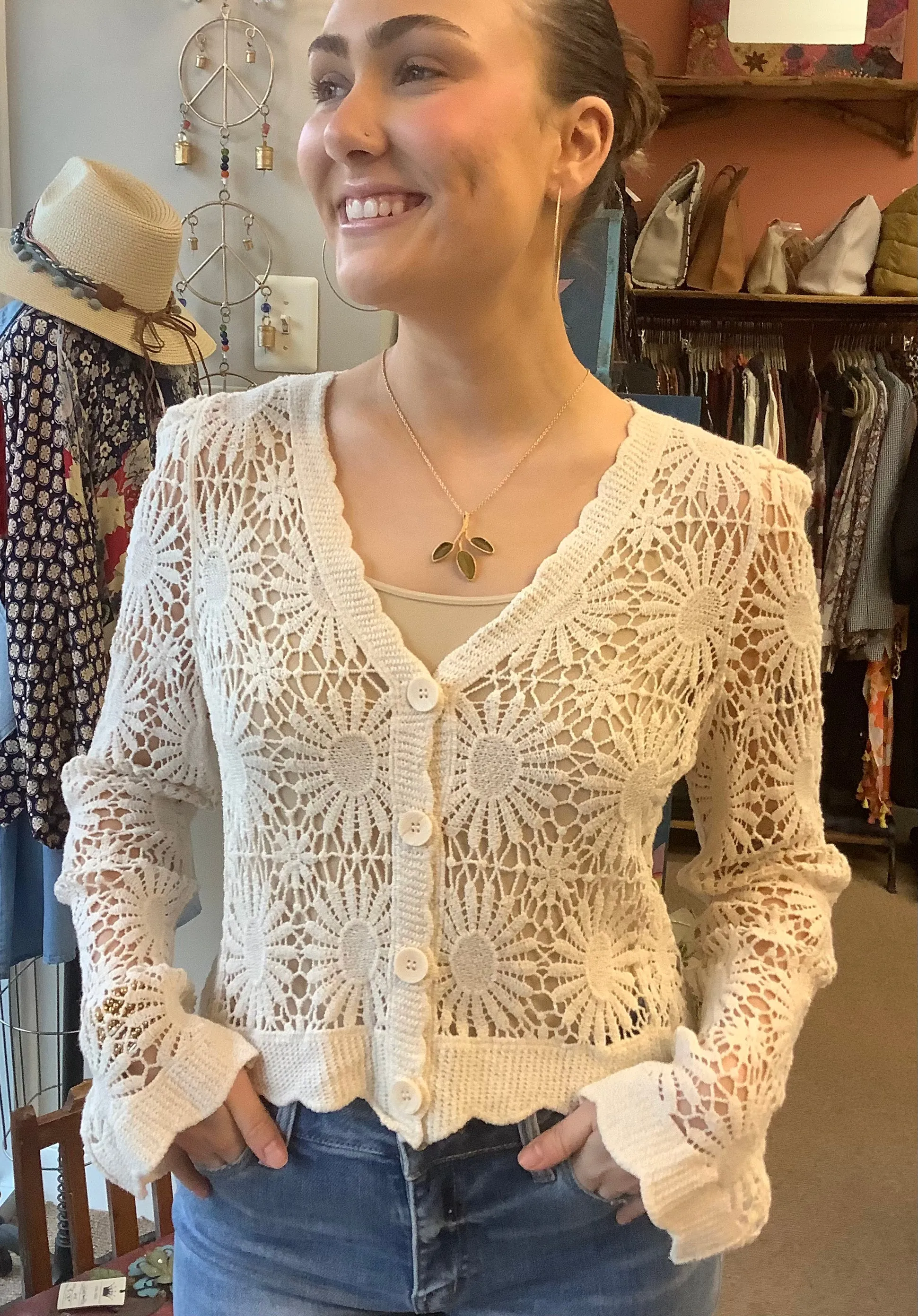 Daisy Crochet Cardigan