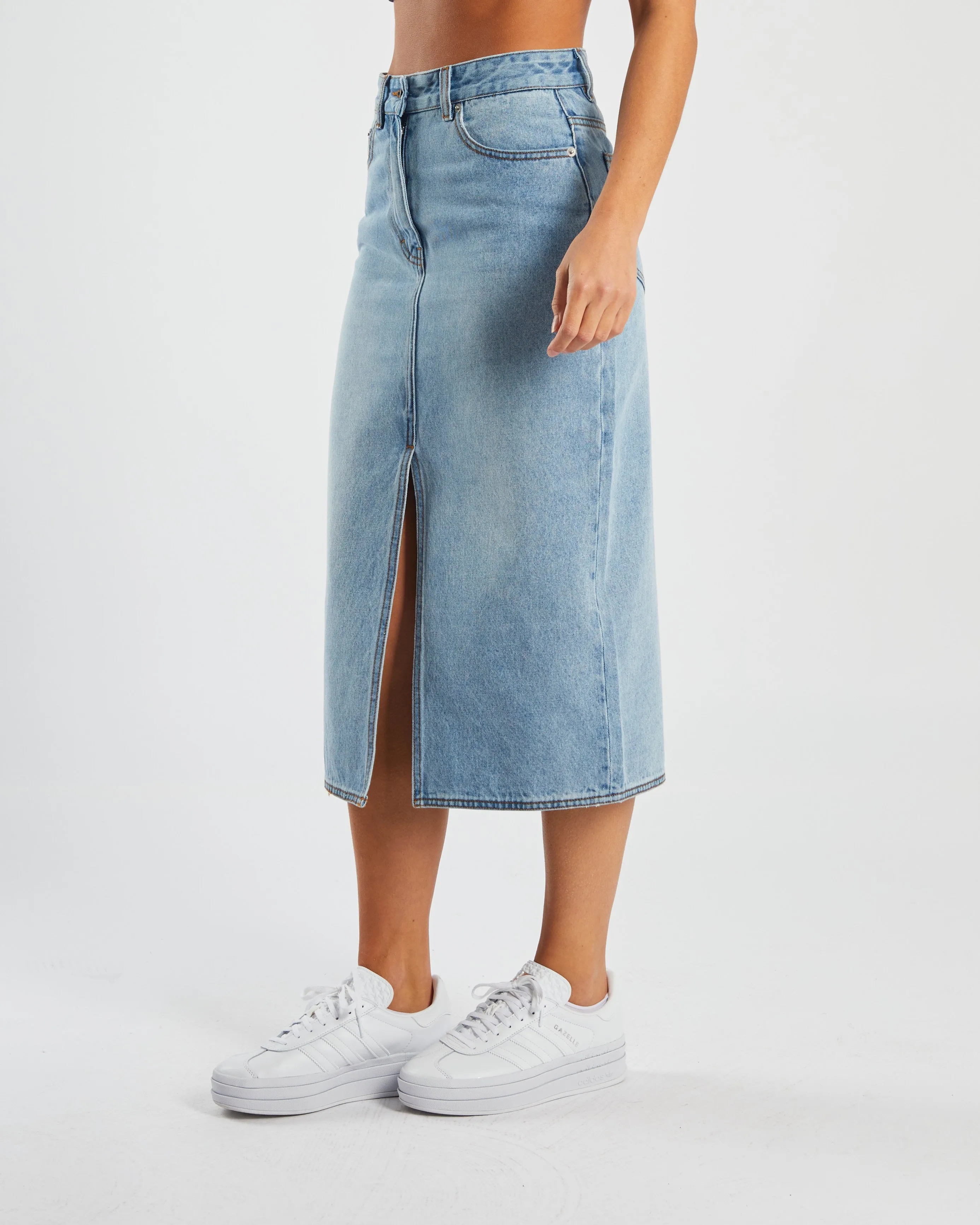 Daria Denim Skirt Stone Blue