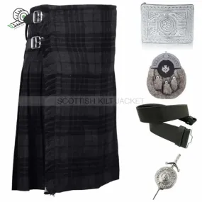 Deal on Black Stewart Tartan Kilt