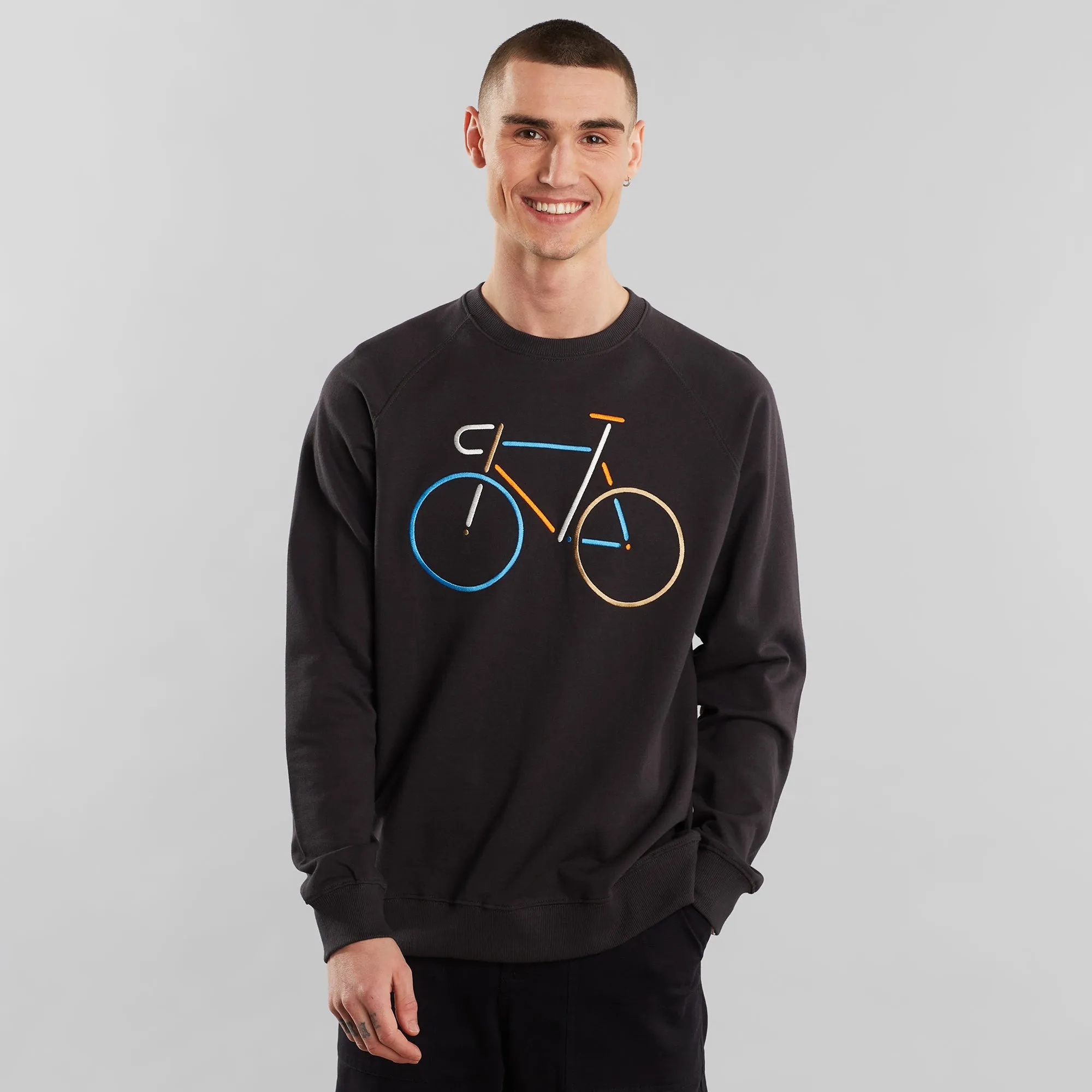 Dedicated Sweatshirt Malmoe Color Bike Charcoal