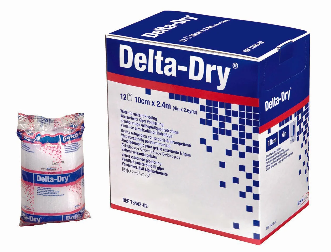 Delta-Dry® White Synthetic Water Resistant Cast Padding, 2 Inch x 2.6 Yard