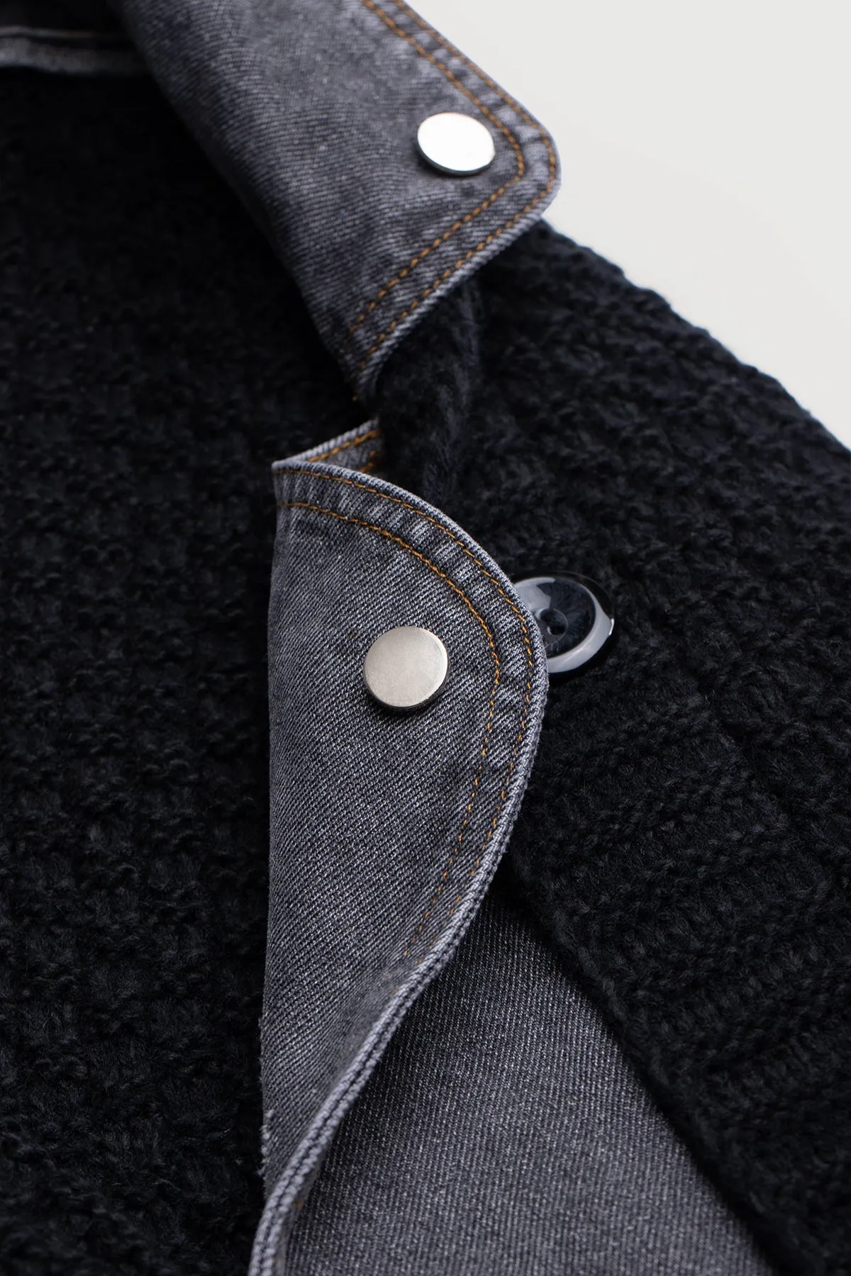 Denim Knit Cardigan