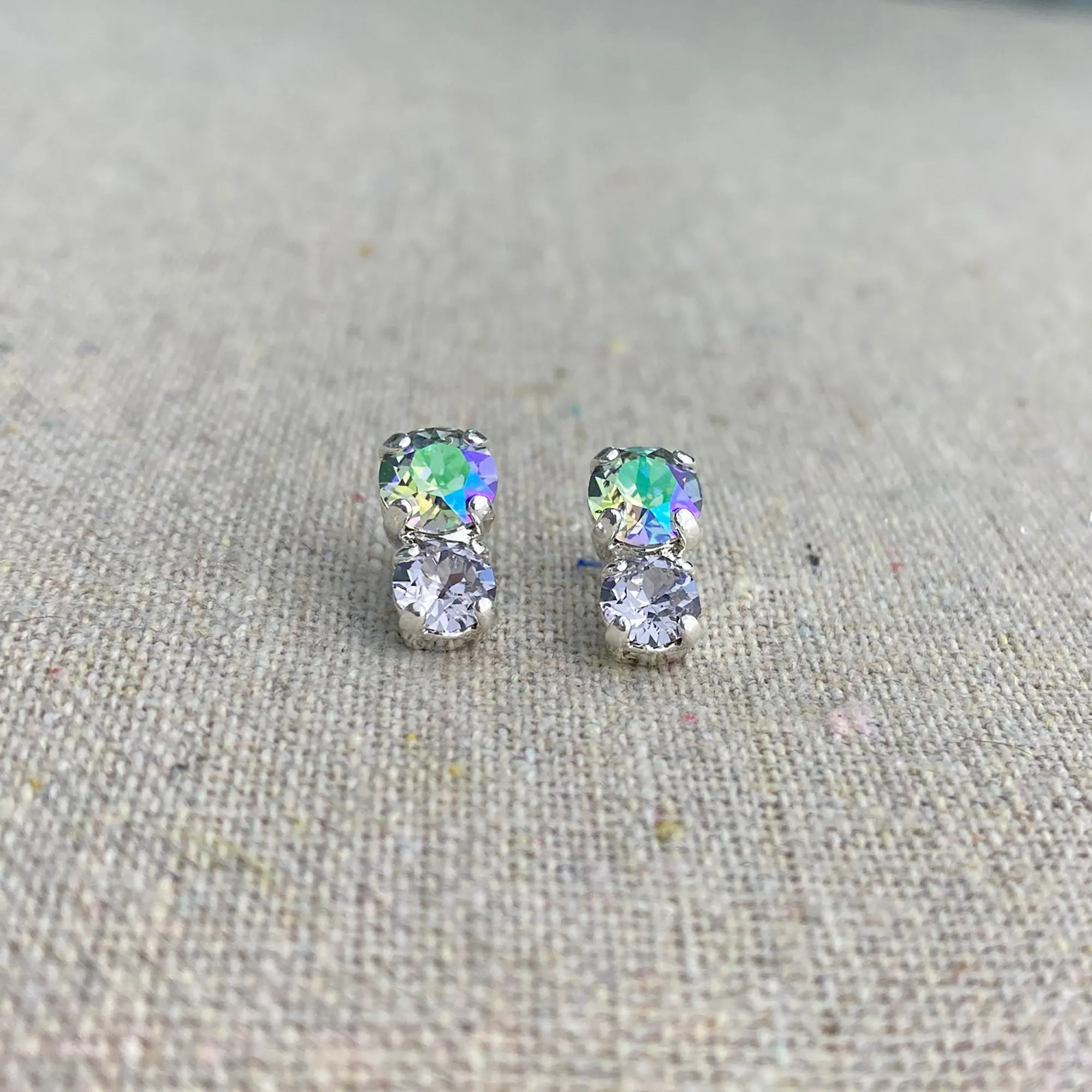 Diamante Double Bubble Post Earrings